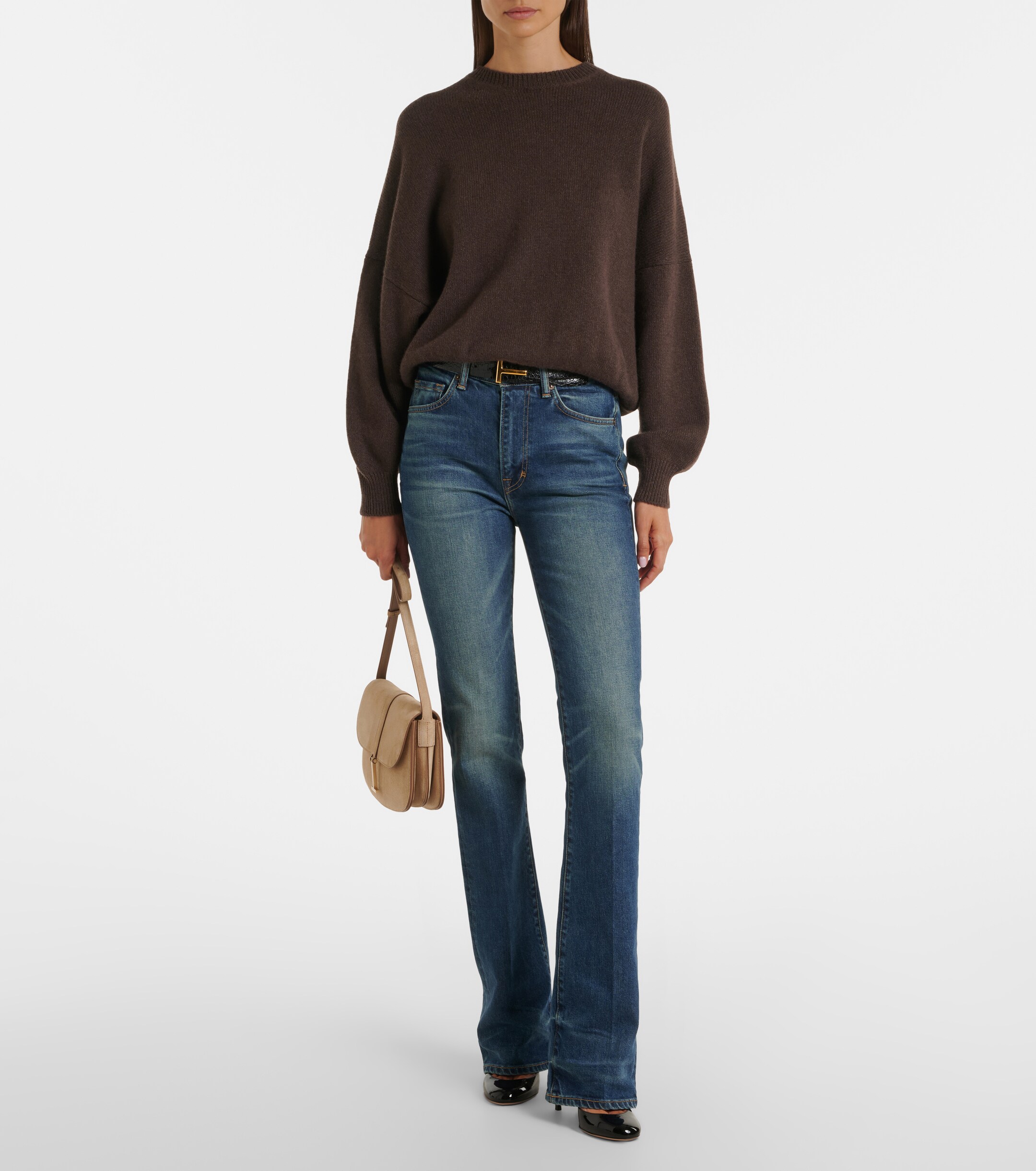 Tom Ford Kara Small suede crossbody bag
