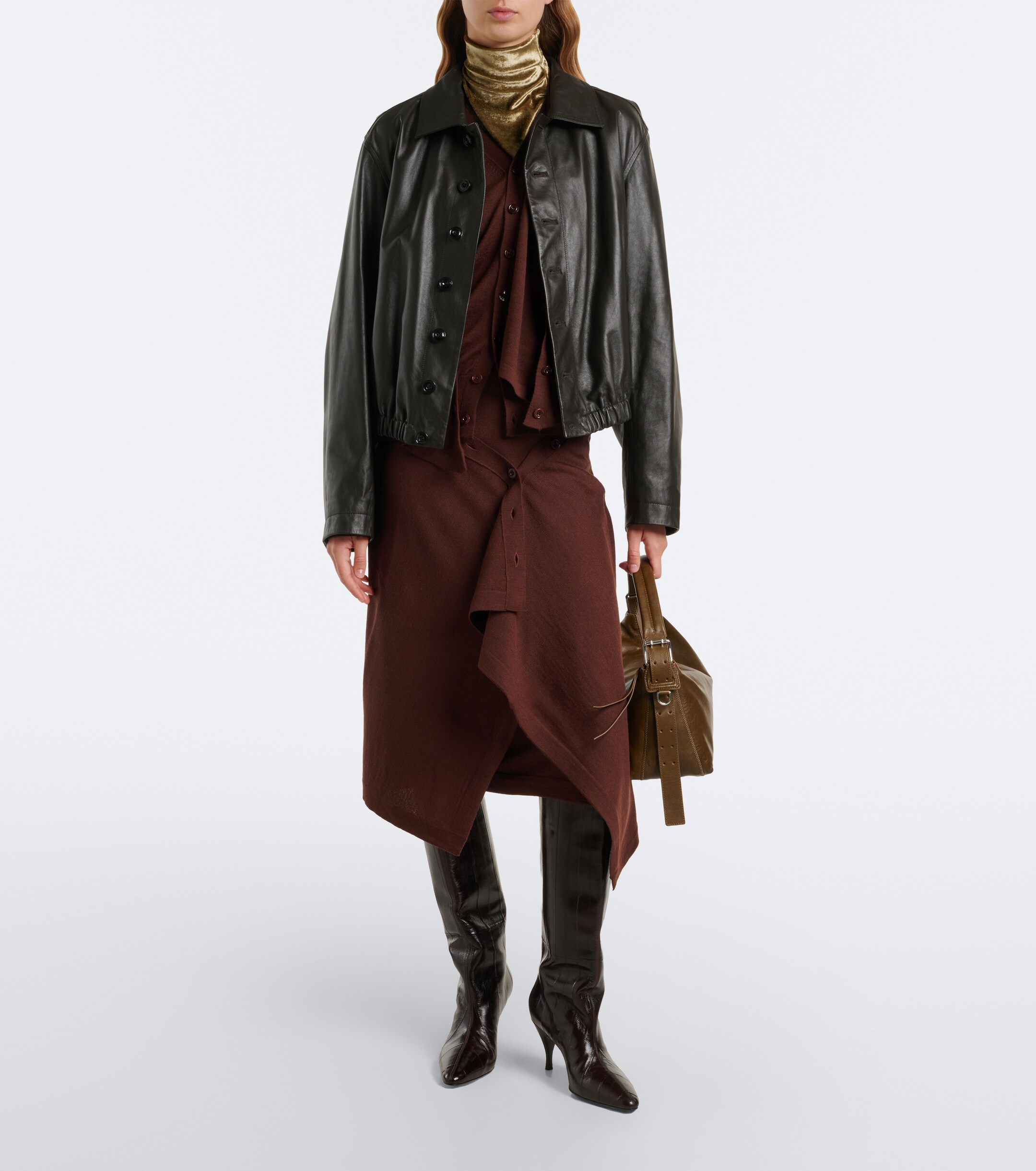 Lemaire Small belted leather shoulder bag