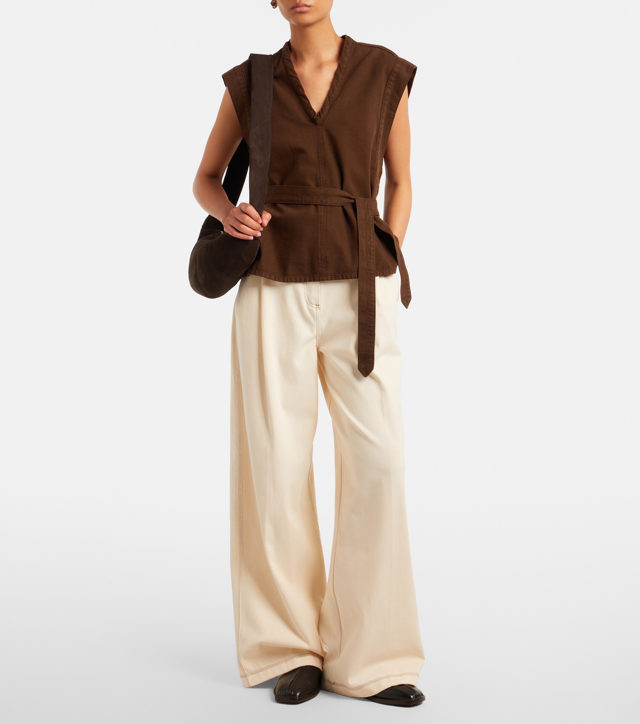 Lemaire Croissant Small leather shoulder bag