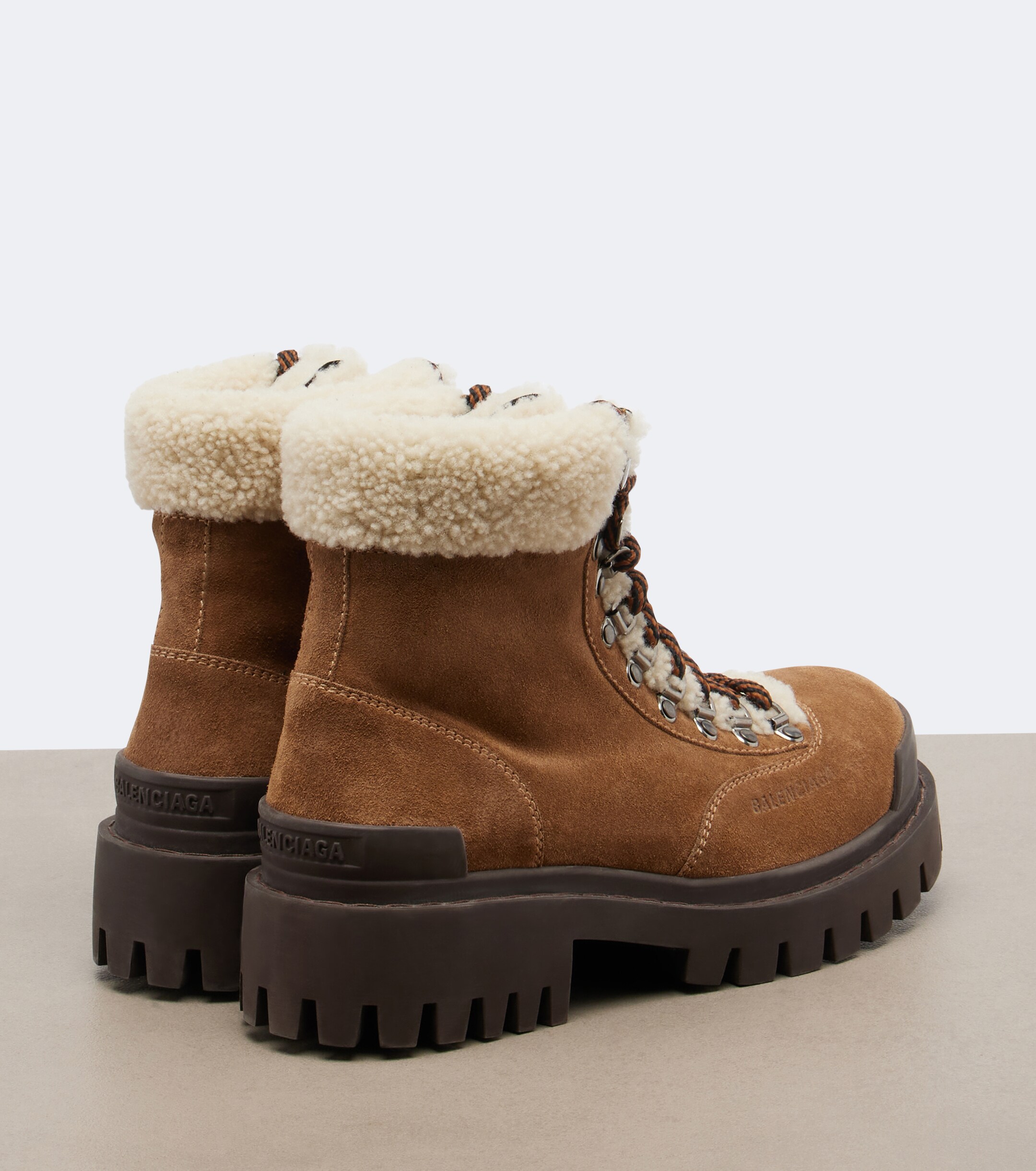 Balenciaga Balenciaga Combat Strike suede lace-up boots