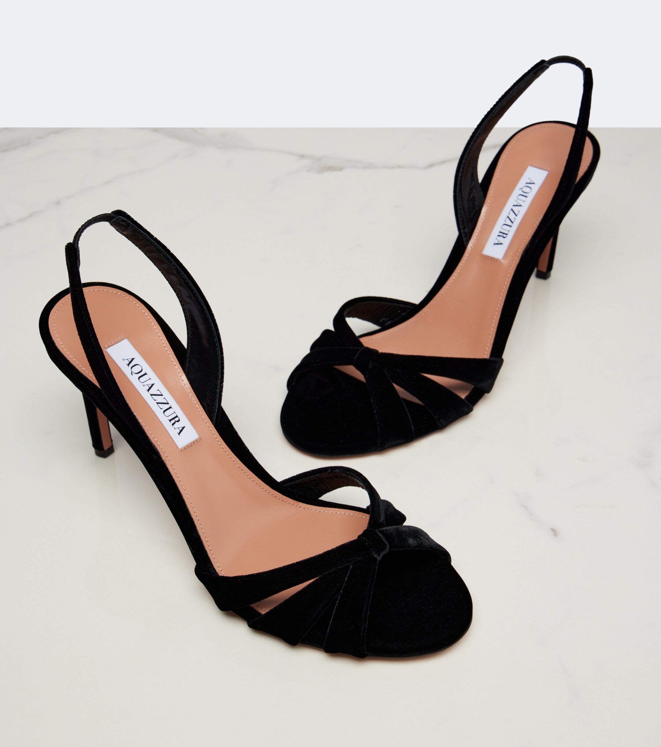 AQUAZZURA Aquazzura Tati velvet slingback sandals