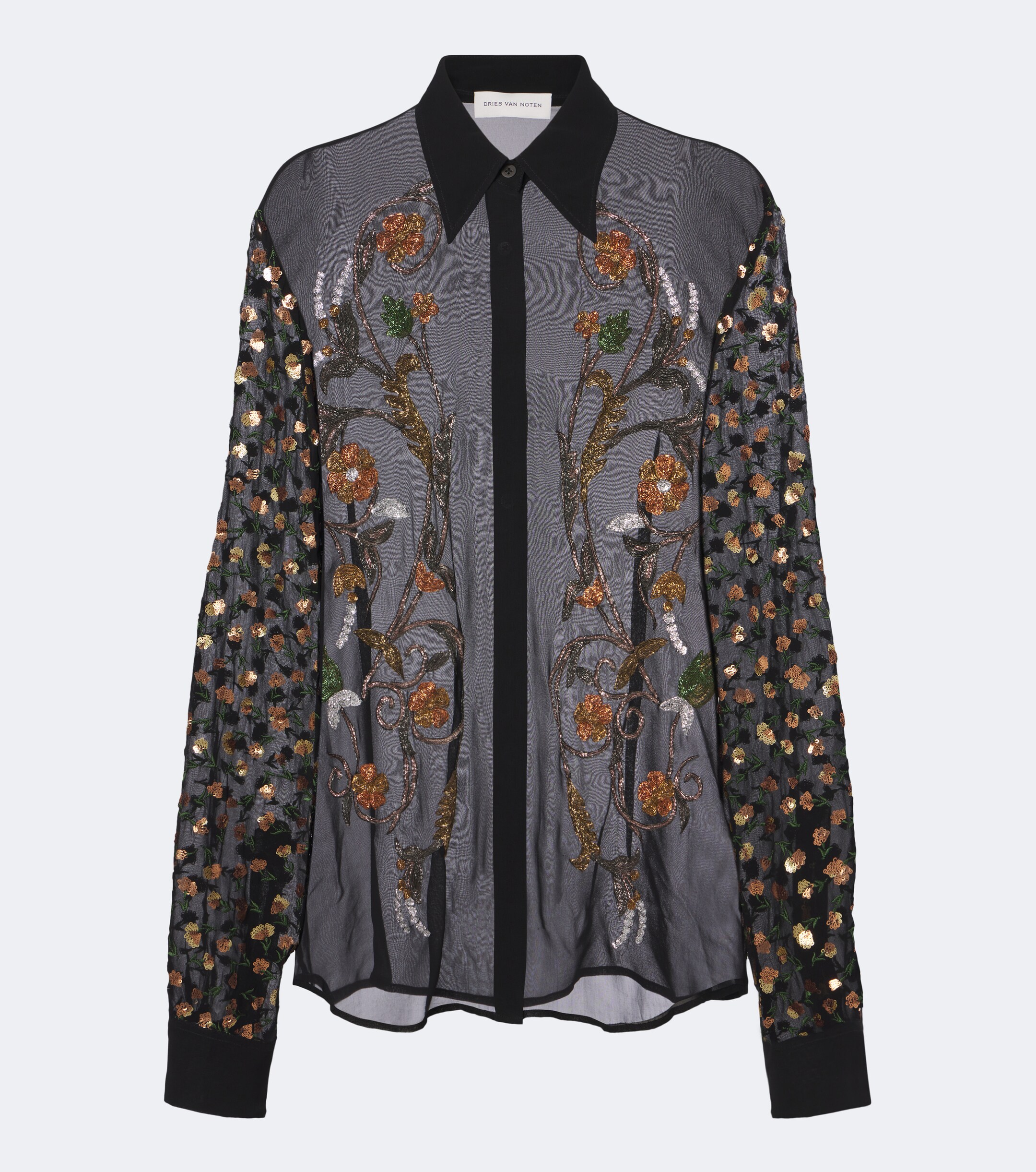 Dries Van Noten Dries Van Noten Embellished sheer blouse