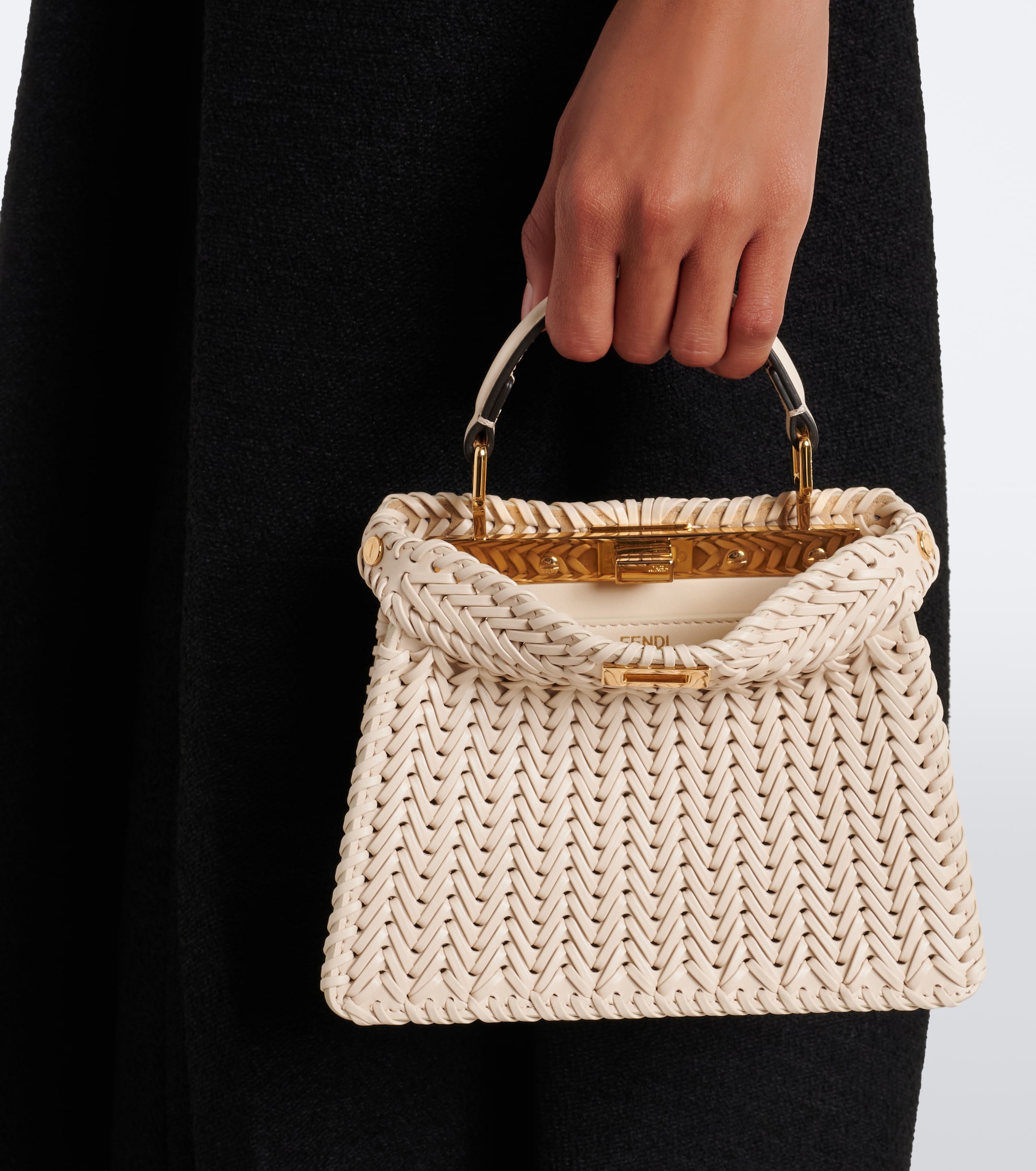 Fendi Fendi Peekaboo Petite leather top-handle bag
