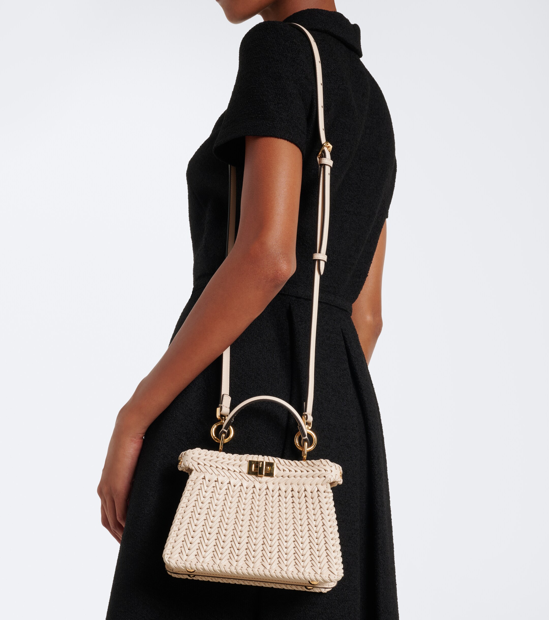 Fendi Fendi Peekaboo Petite leather top-handle bag