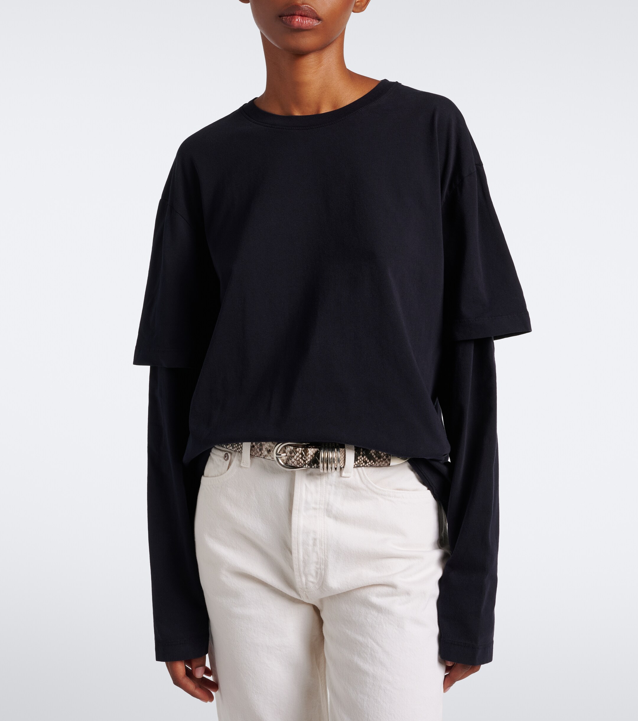 Agolde Agolde Lois layered cotton jersey T-shirt