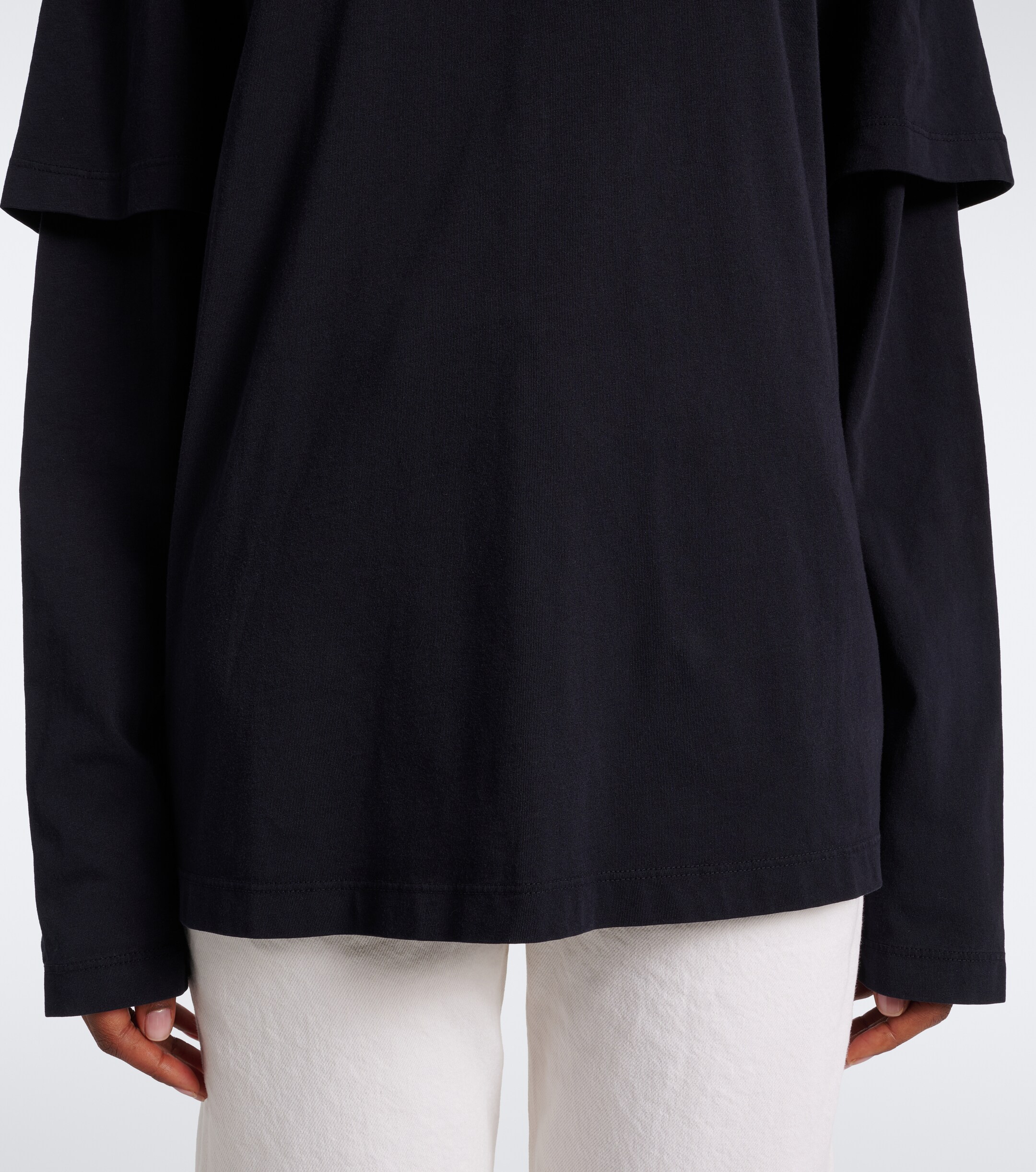 Agolde Agolde Lois layered cotton jersey T-shirt