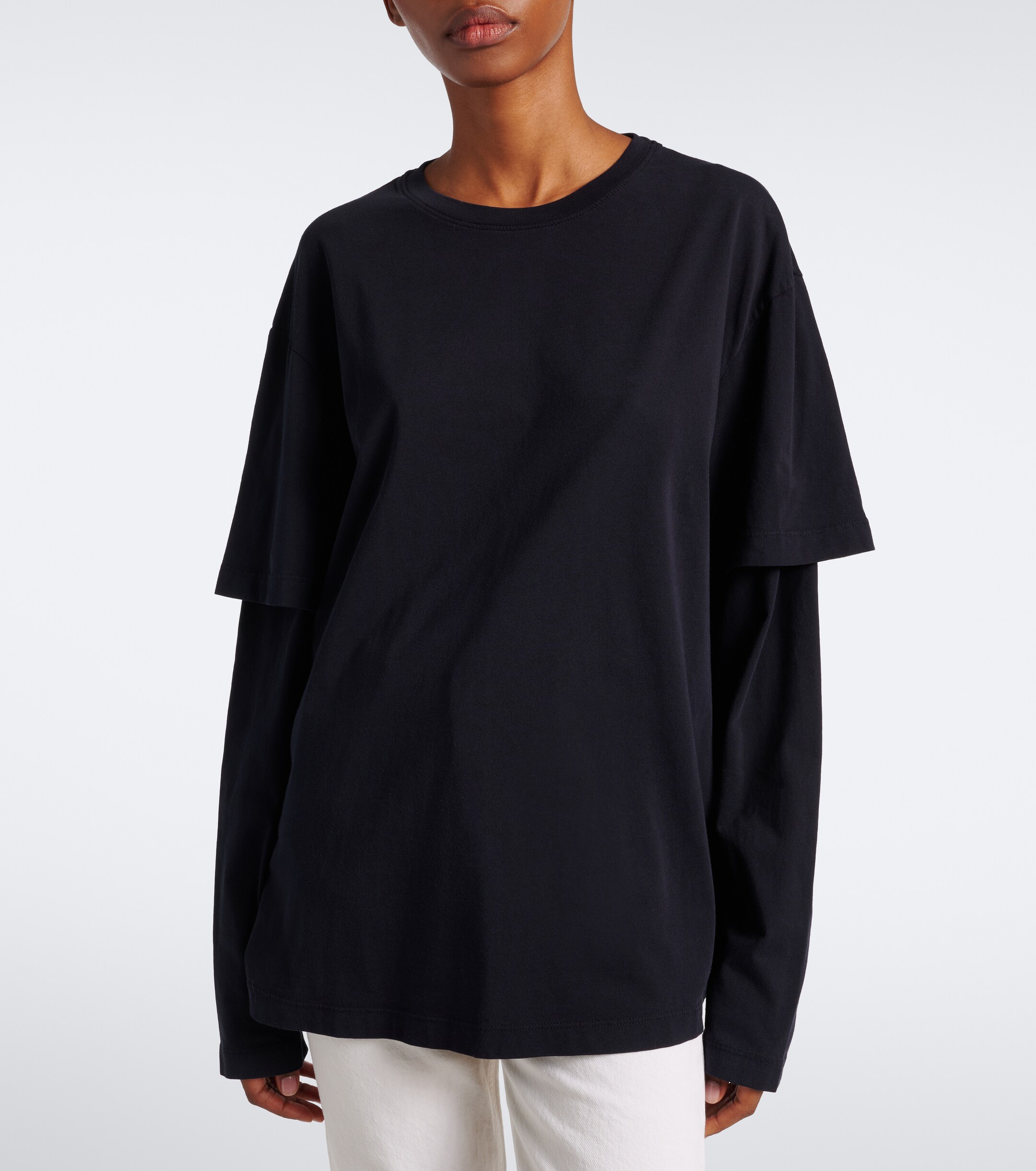 Agolde Agolde Lois layered cotton jersey T-shirt