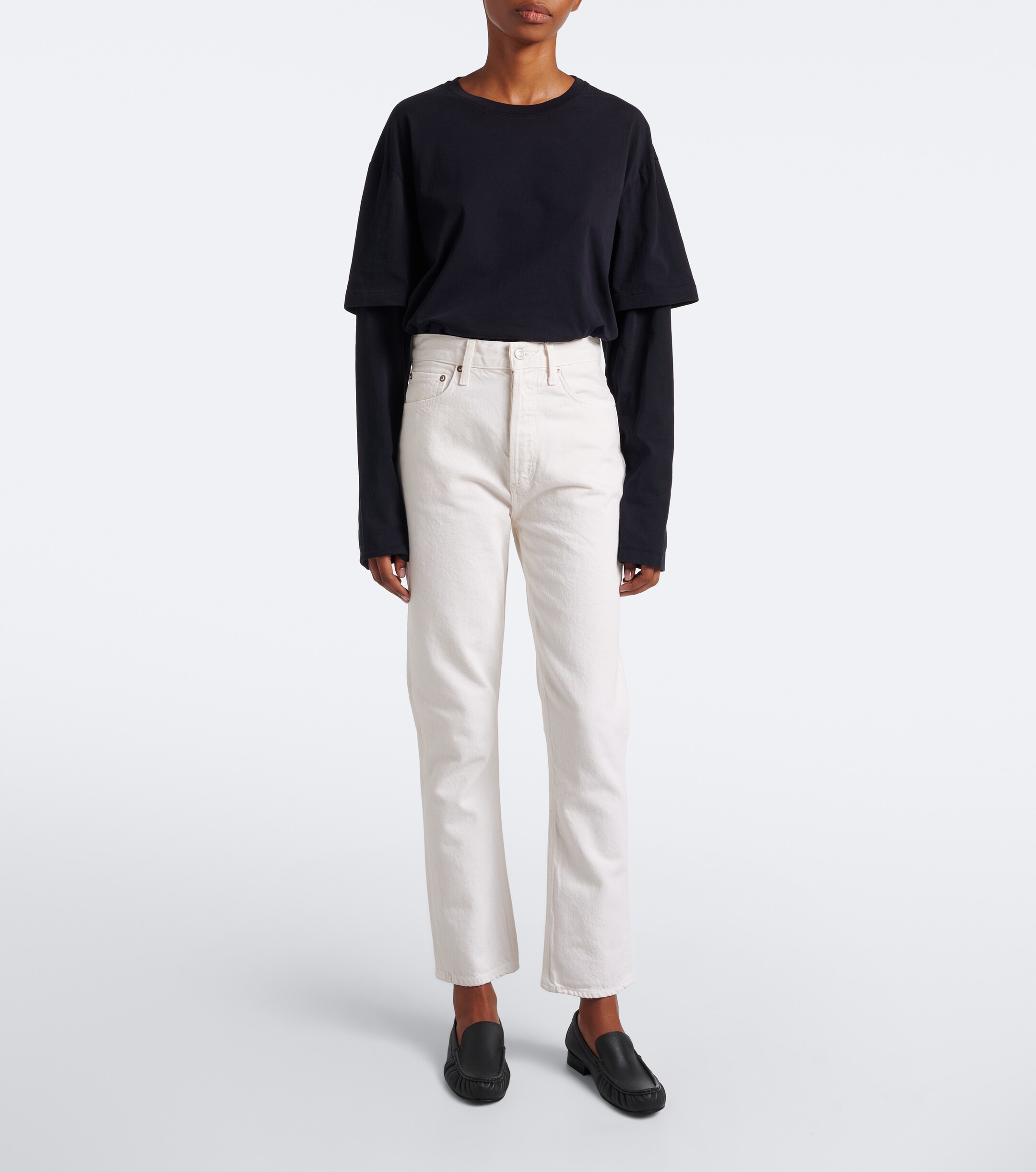 Agolde Agolde Lois layered cotton jersey T-shirt