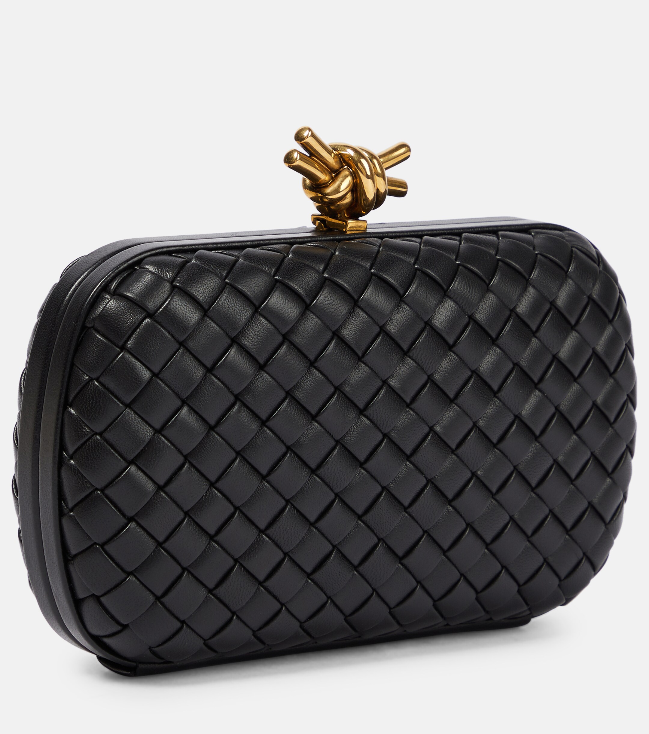 Bottega Veneta Knot Intreccio leather clutch
