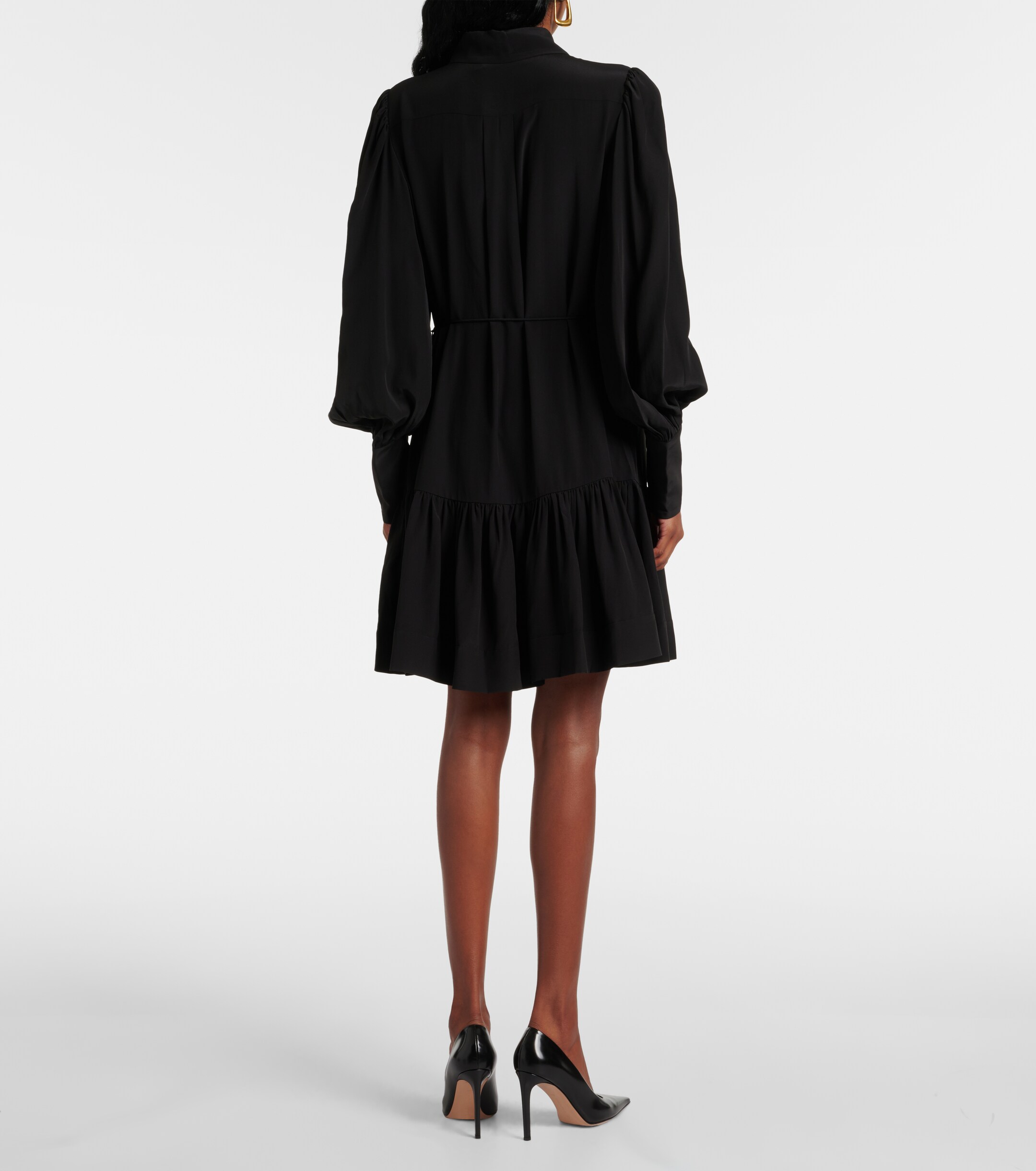 Zimmermann Belted ruffled shirt dress thumbnail