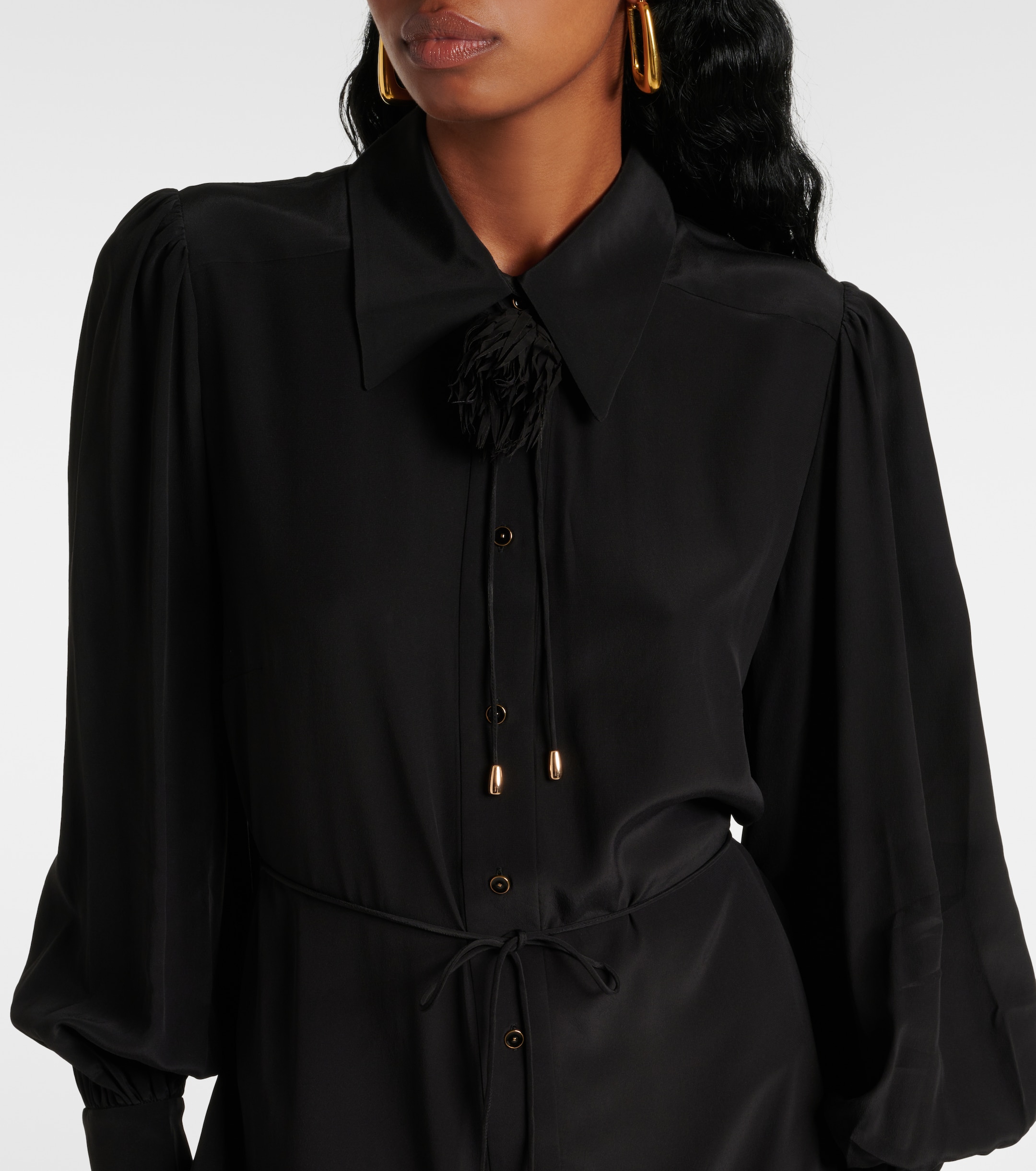 Zimmermann Belted ruffled shirt dress thumbnail