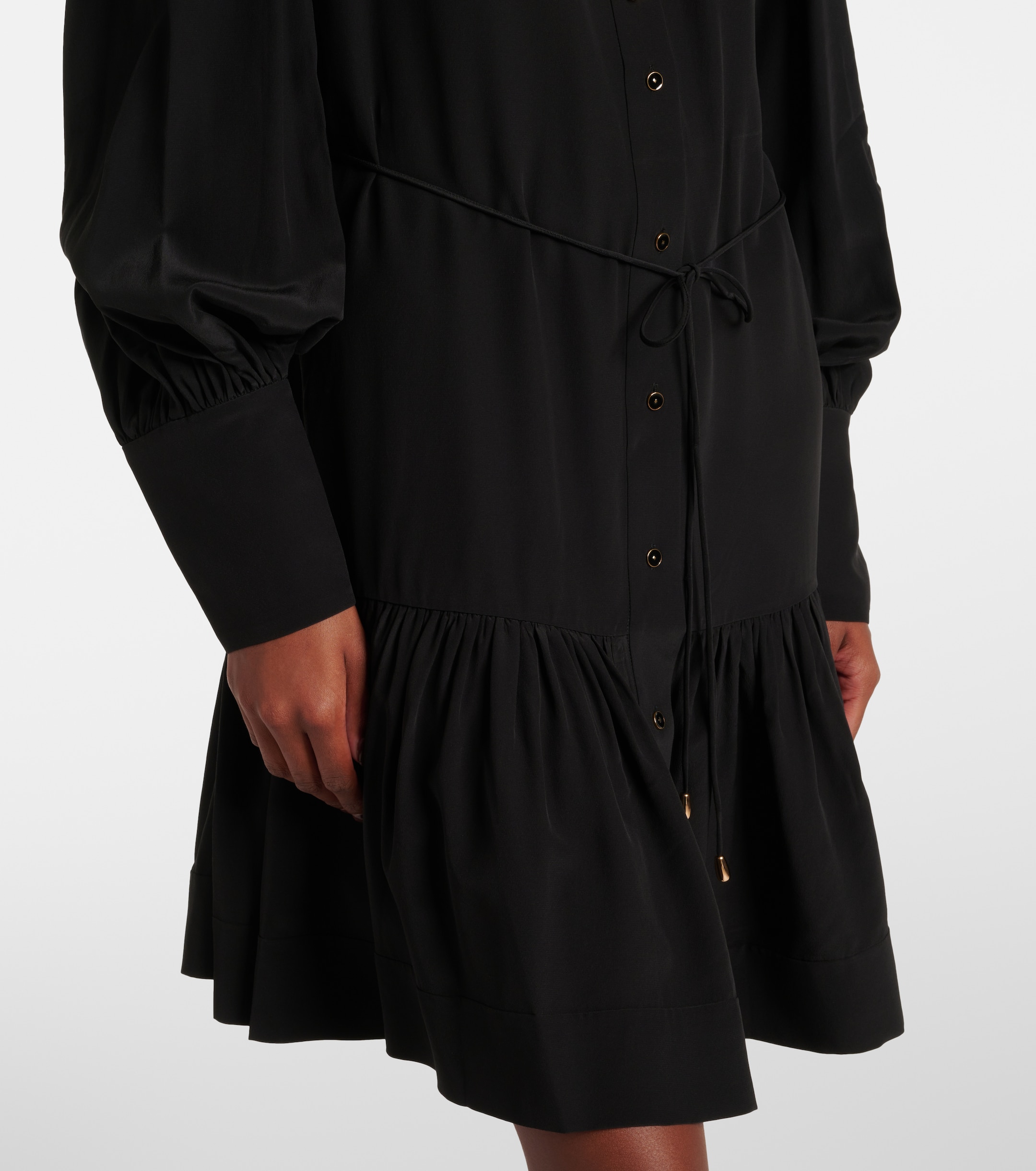 Zimmermann Belted ruffled shirt dress thumbnail
