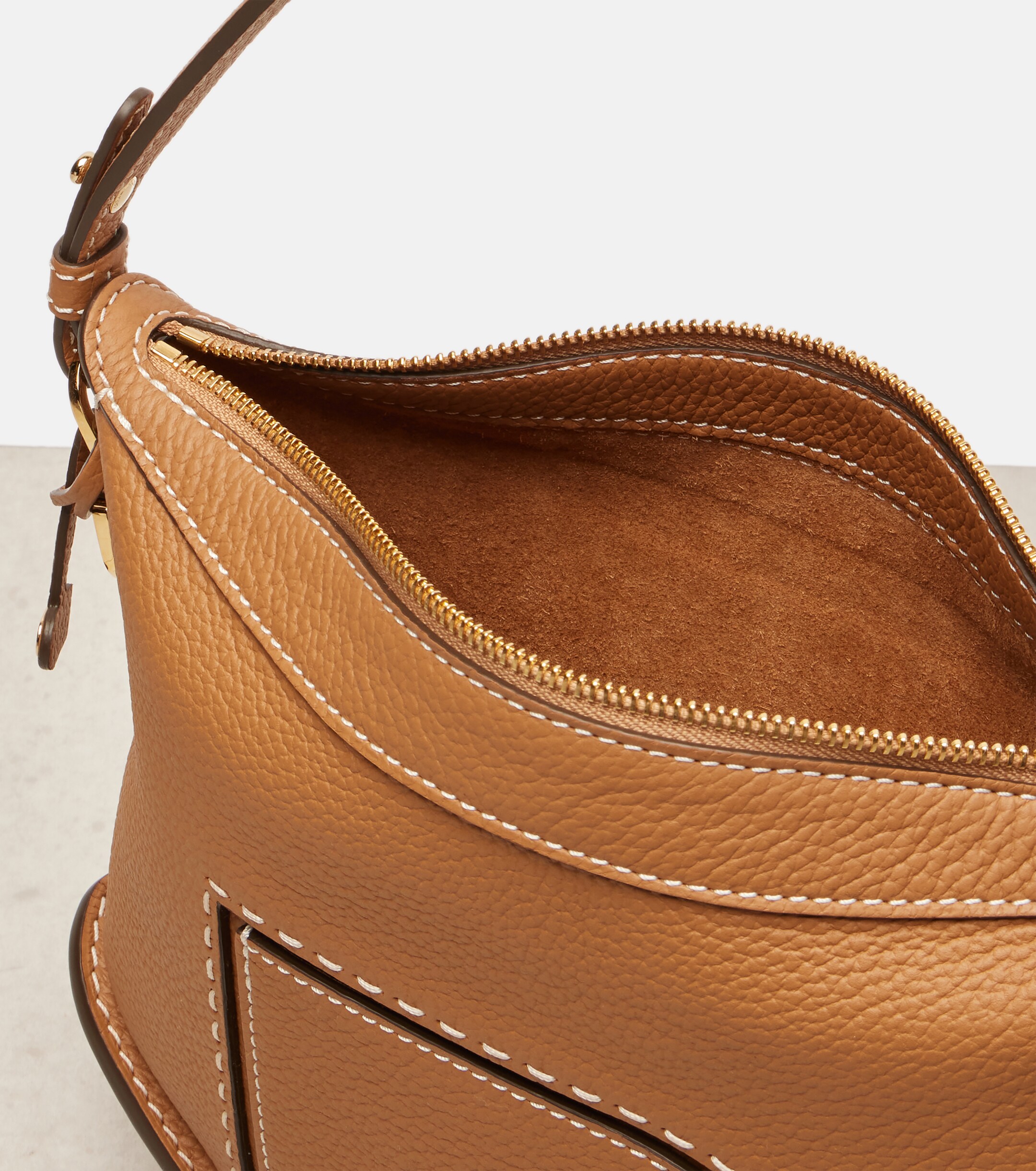 Delvaux Pin Swing Surpiqué leather shoulder bag thumbnail