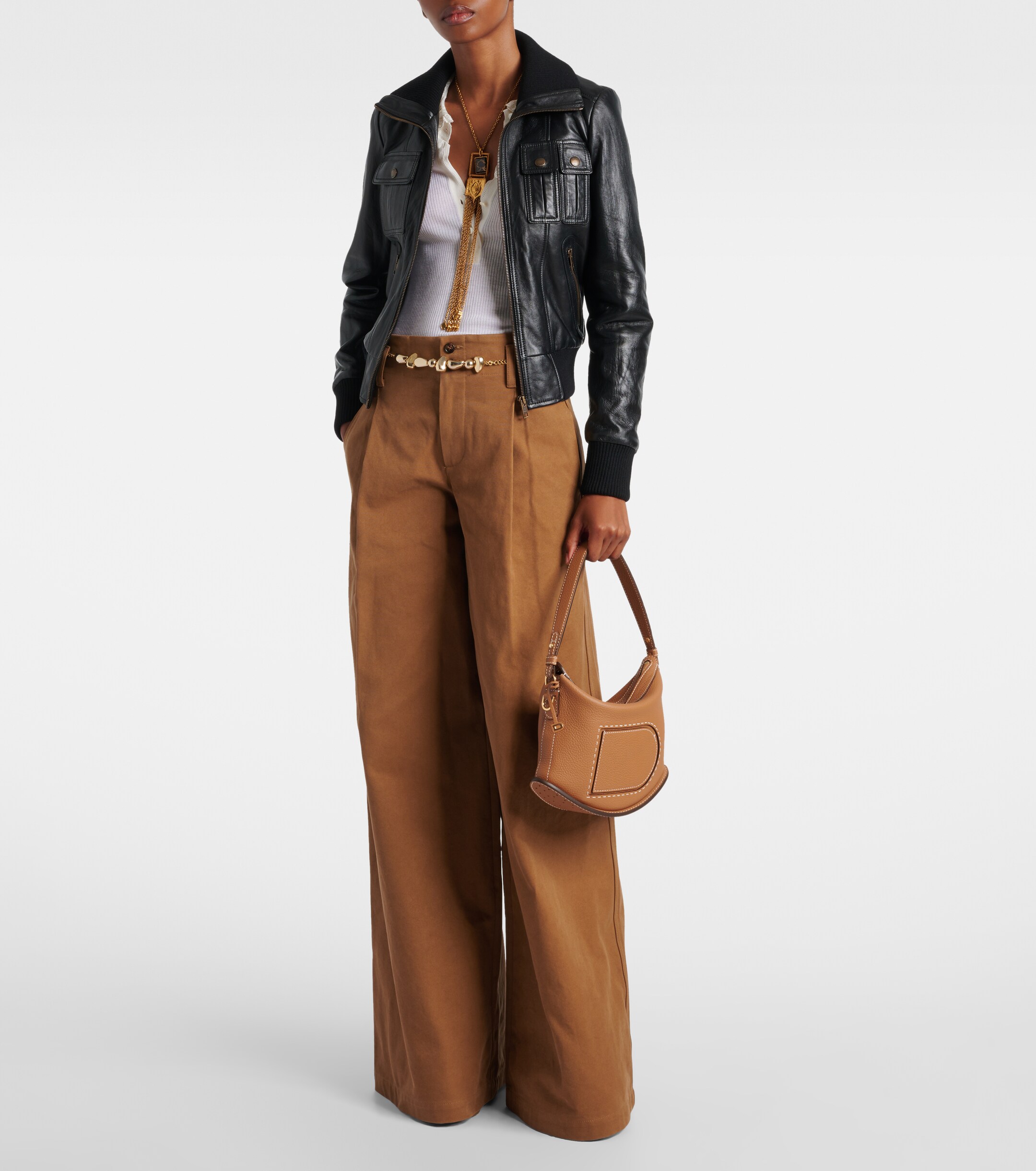 Delvaux Pin Swing Surpiqué leather shoulder bag thumbnail