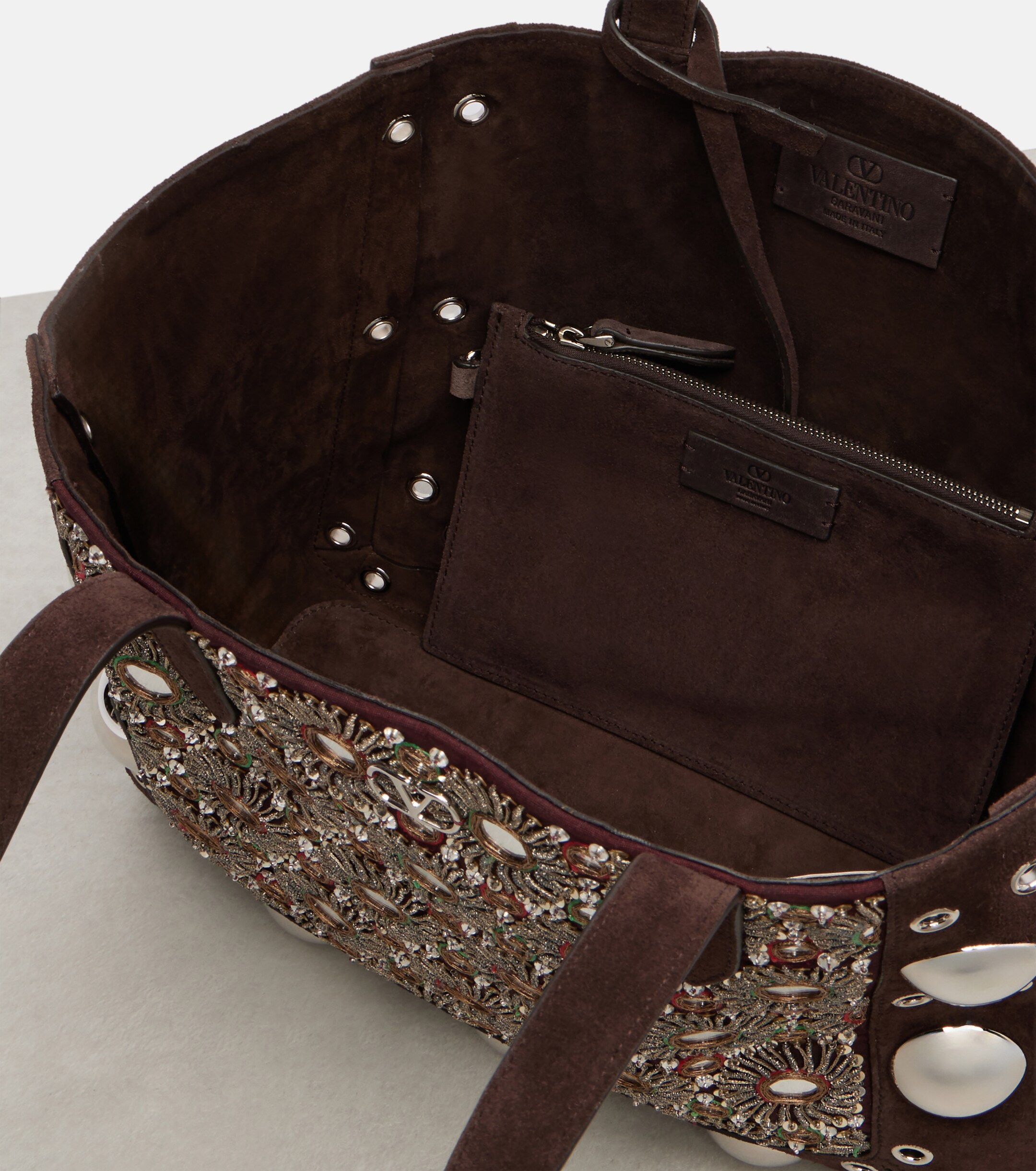 Valentino Garavani Nellcôte Medium suede tote bag thumbnail