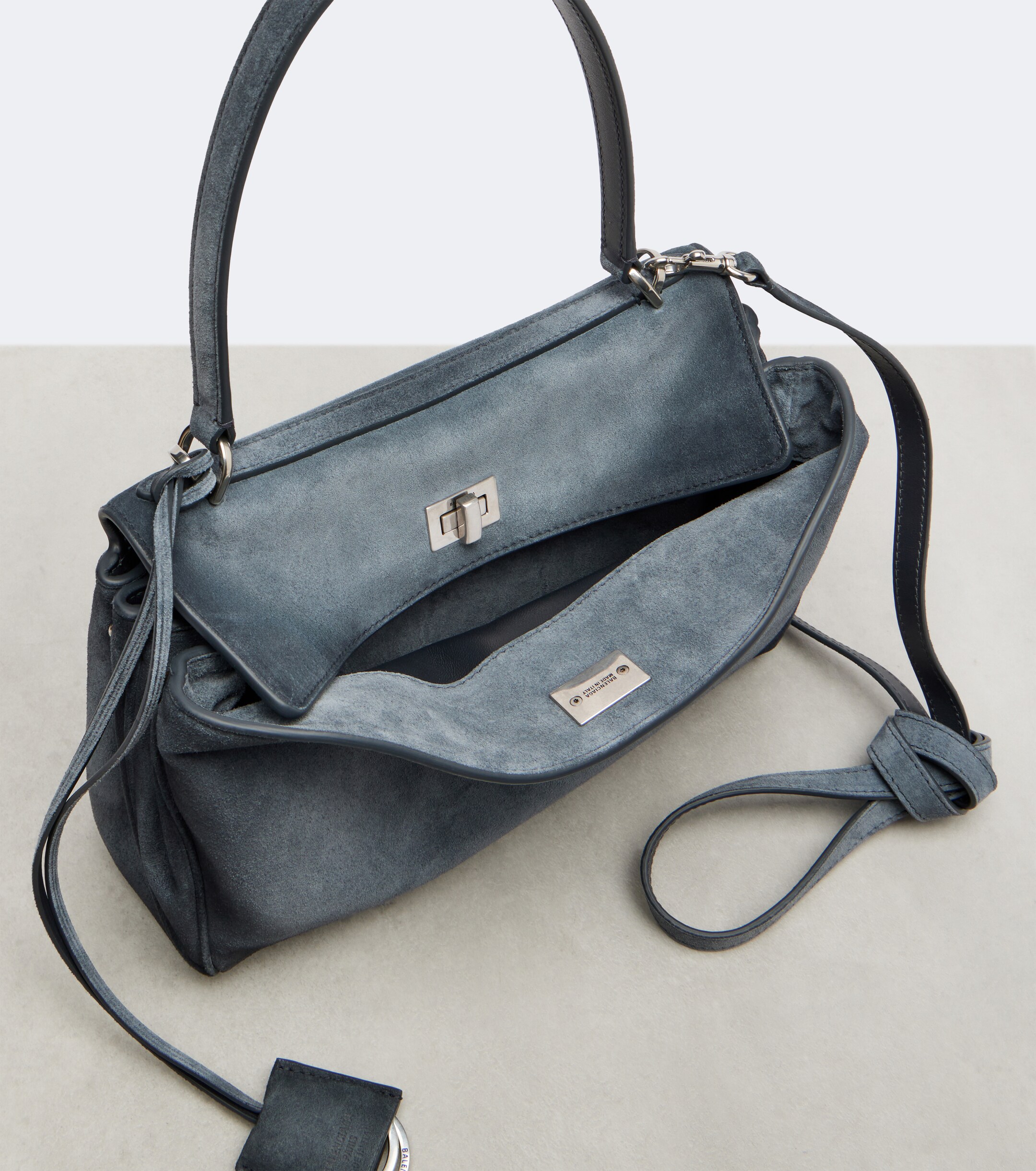 Balenciaga Rodeo Small suede top-handle bag
