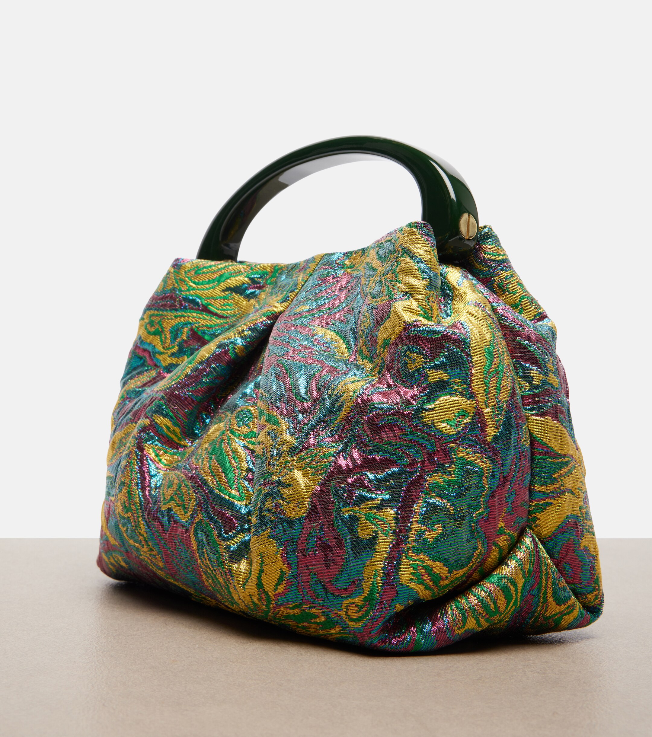 Dries Van Noten Crisp Small jacquard top-handle bag