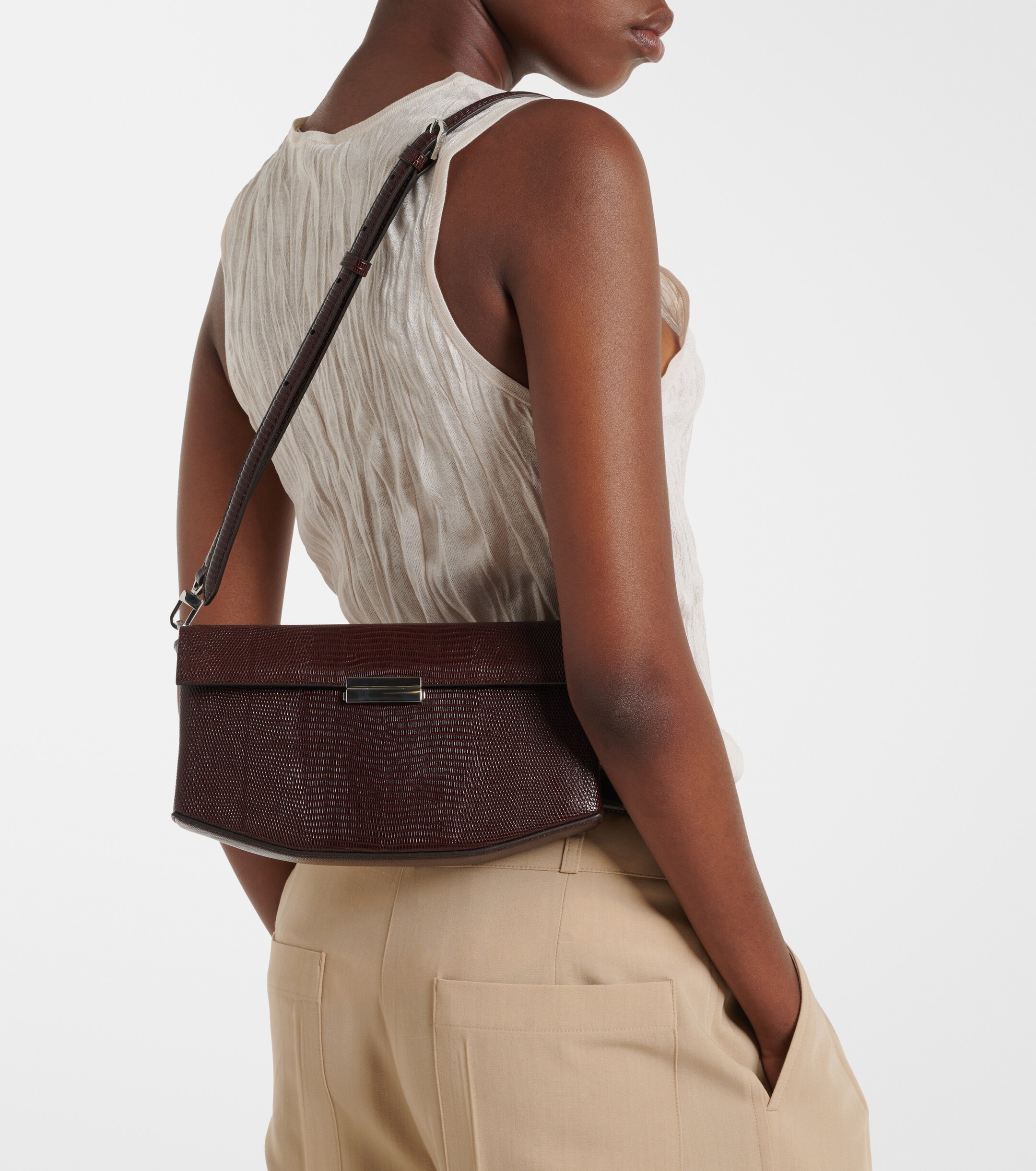 TOTEME Clip Small leather shoulder bag