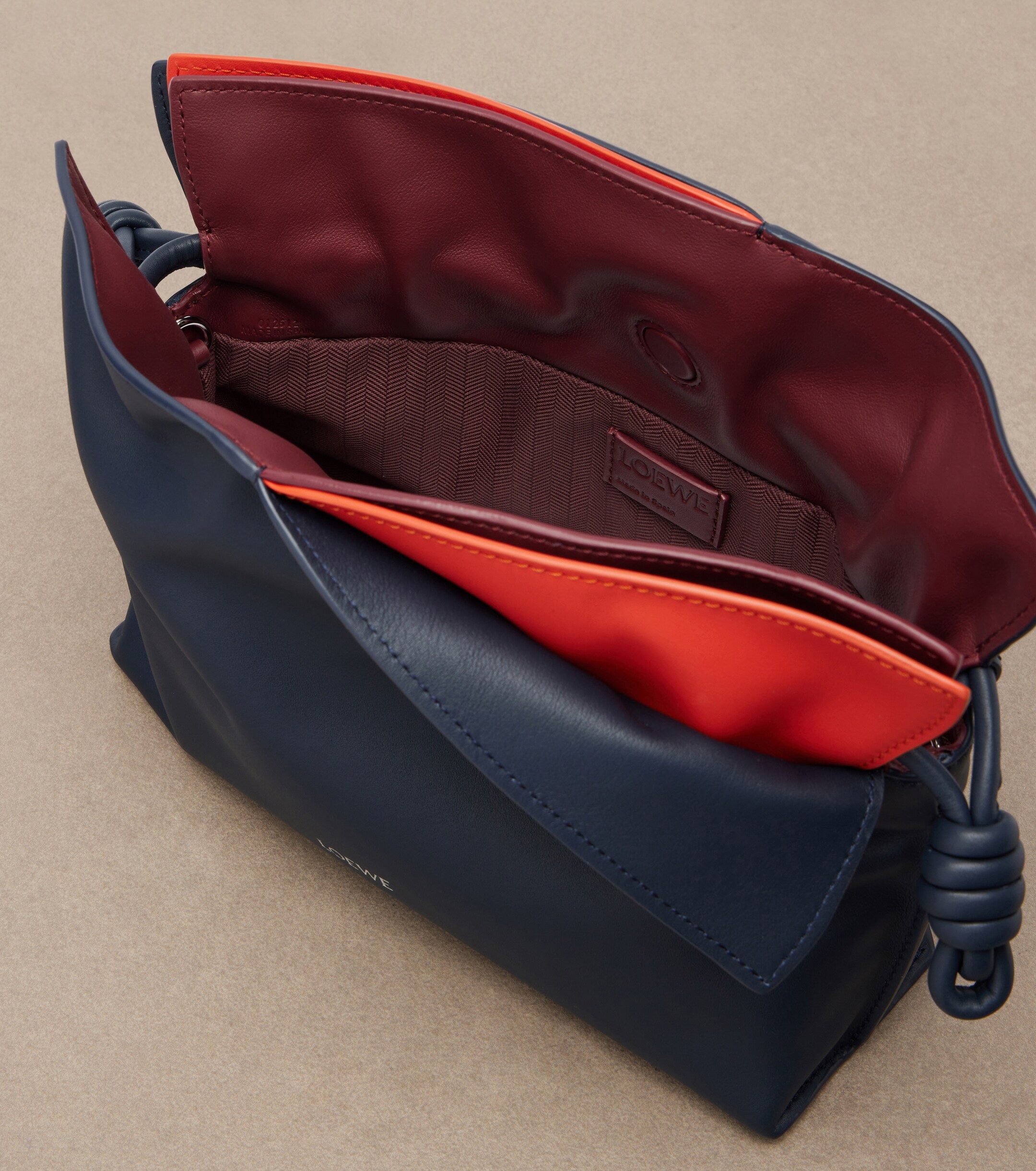 Loewe Flamenco Mini layered leather clutch