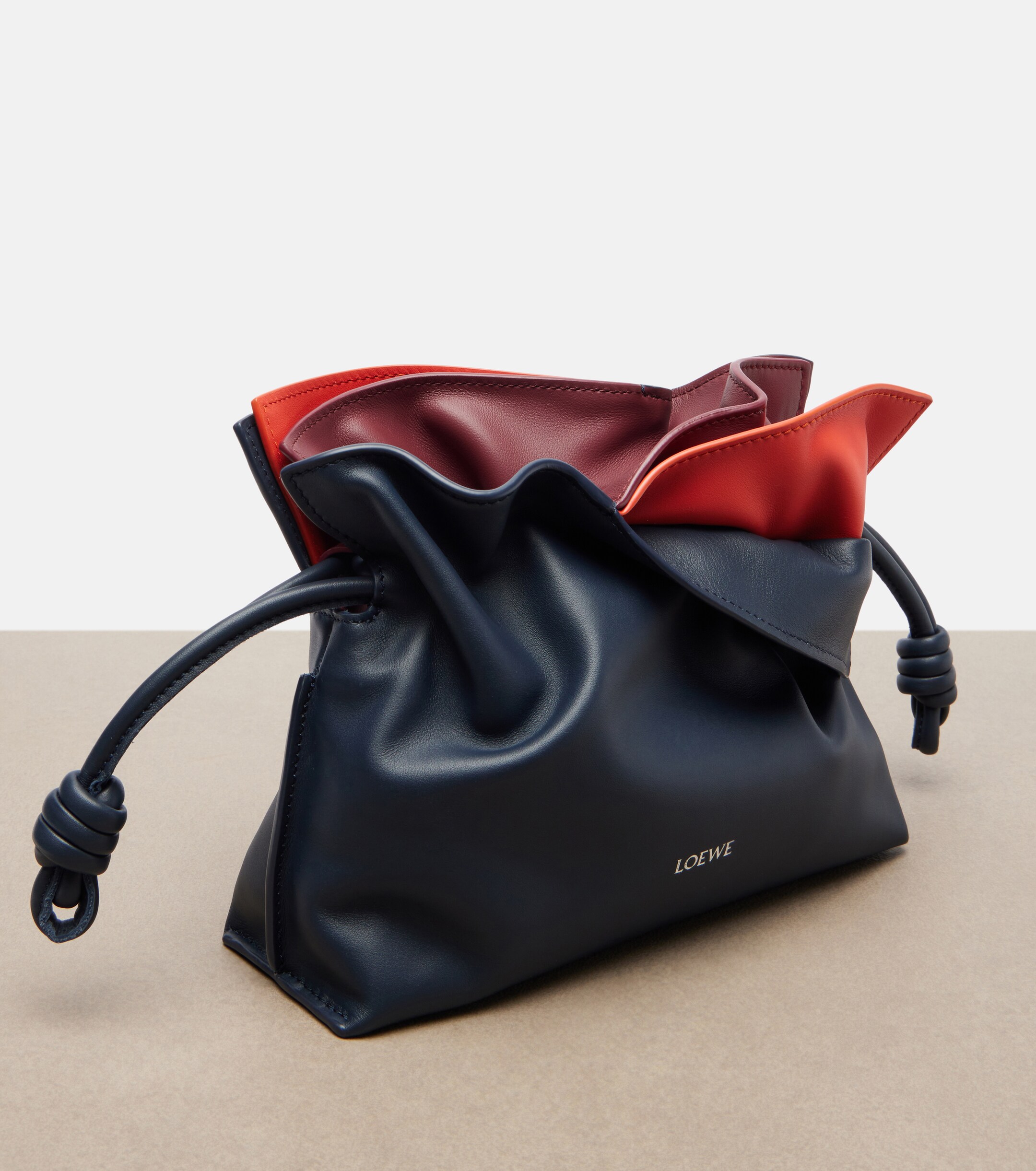 Loewe Flamenco Mini layered leather clutch