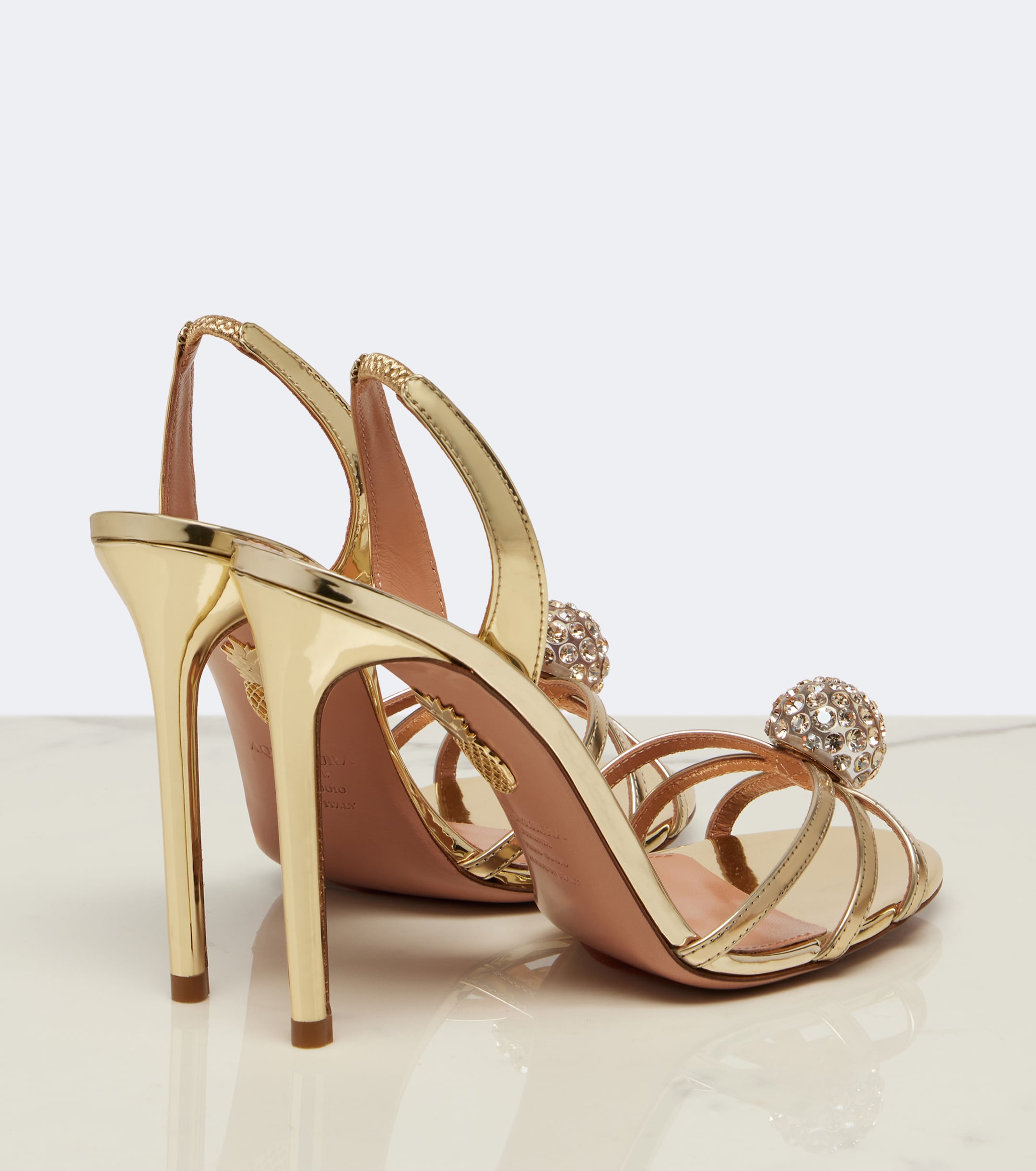 AQUAZZURA Aquazzura Crystal Bubble slingback sandals