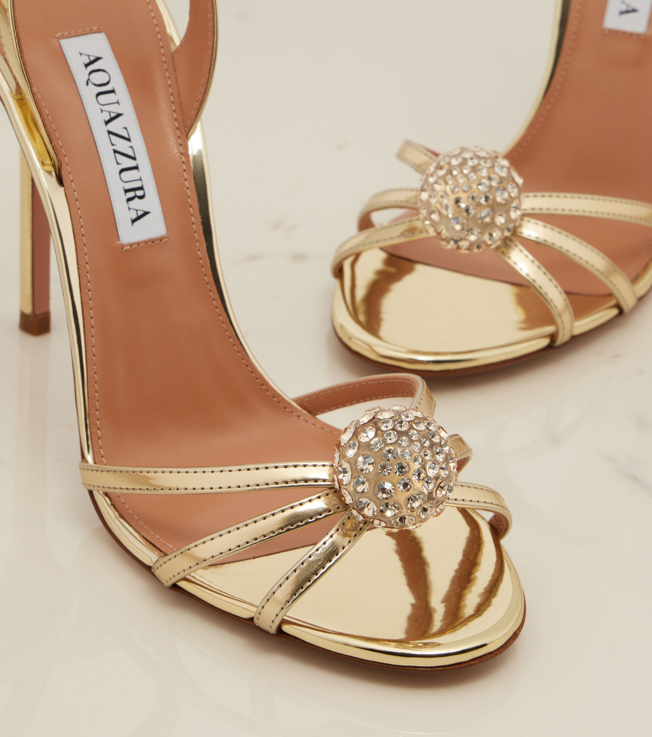 AQUAZZURA Aquazzura Crystal Bubble slingback sandals