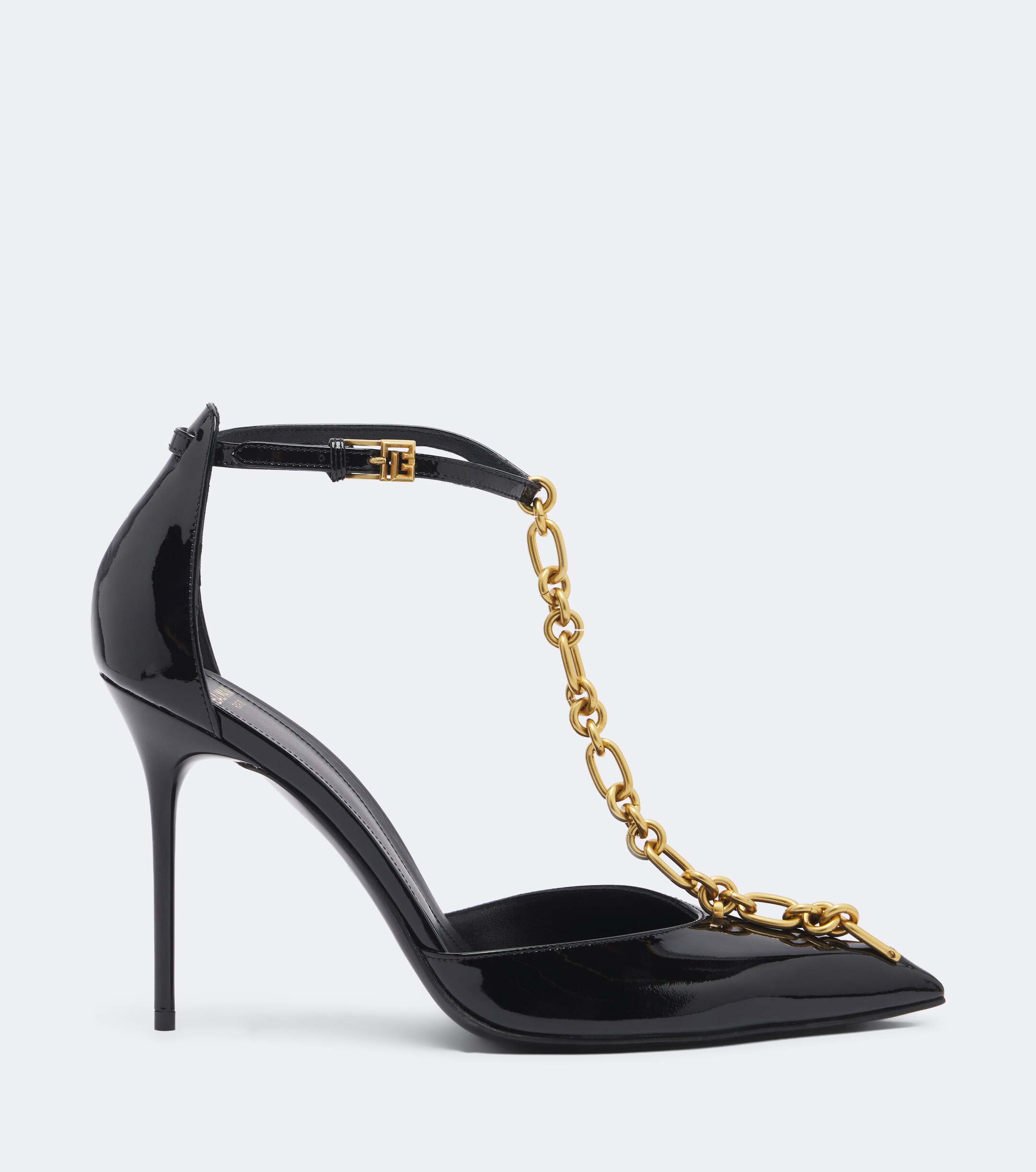 Balmain Balmain Chain-detail patent leather pumps