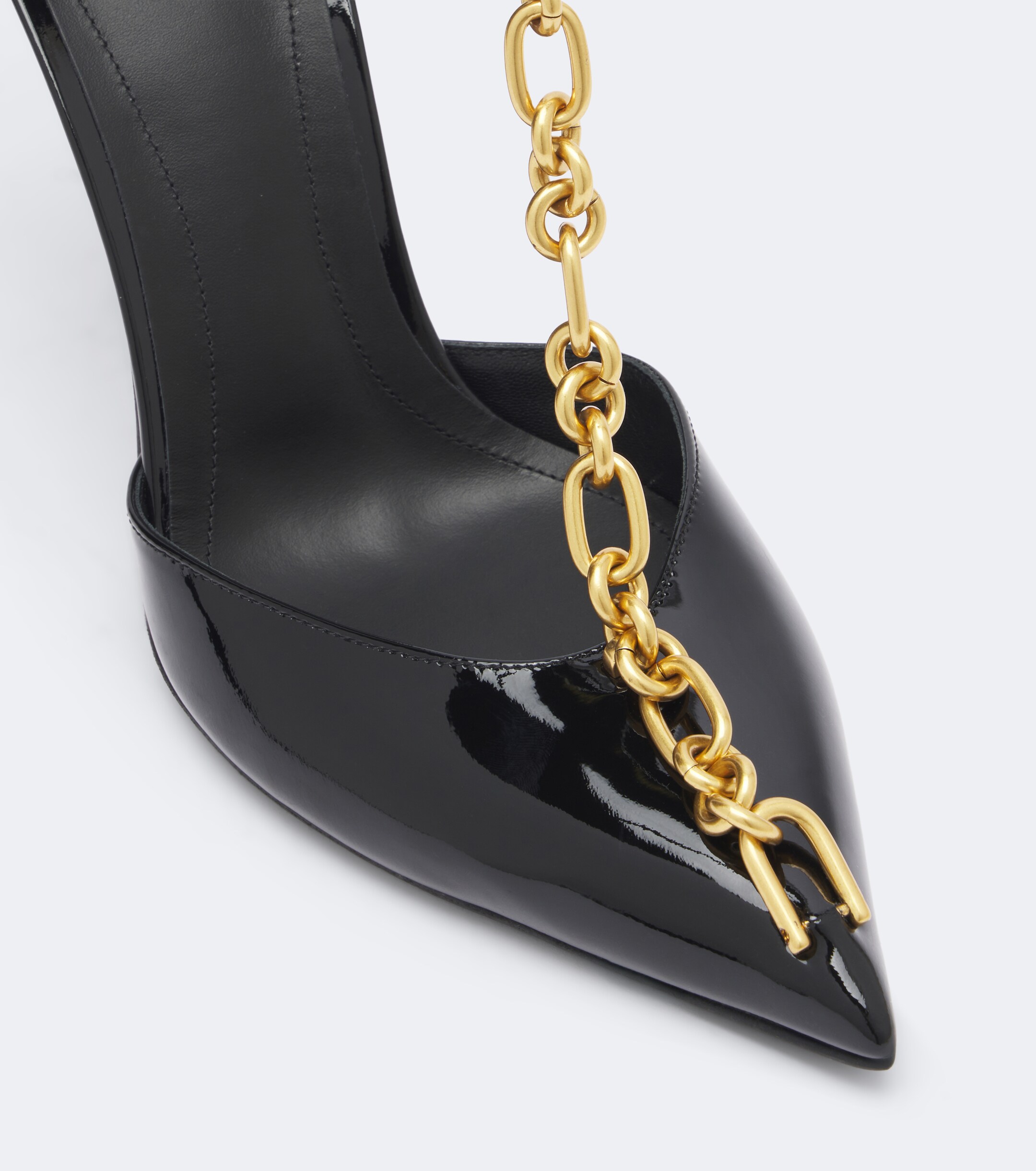 Balmain Balmain Chain-detail patent leather pumps