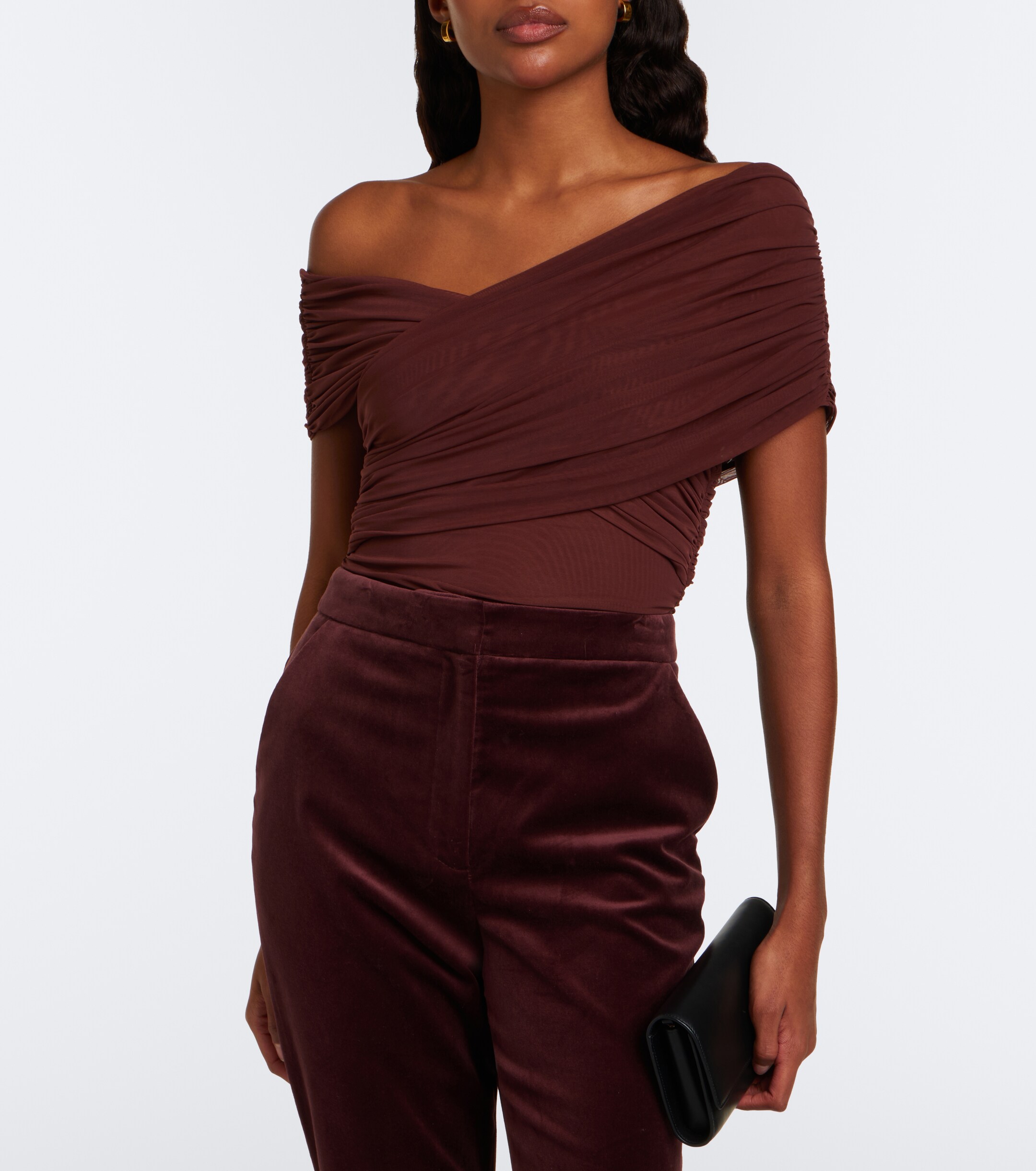 SIR. SIR Off-shoulder mesh bodysuit