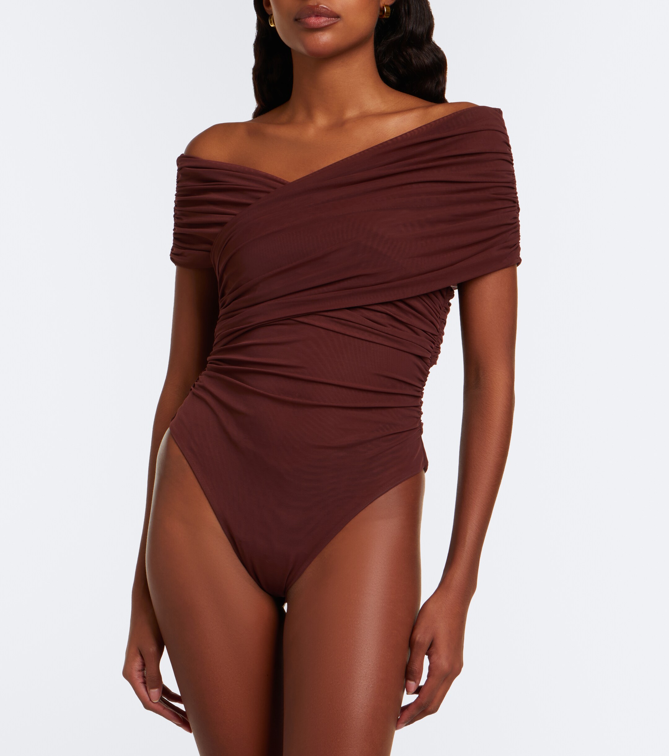 SIR. SIR Off-shoulder mesh bodysuit