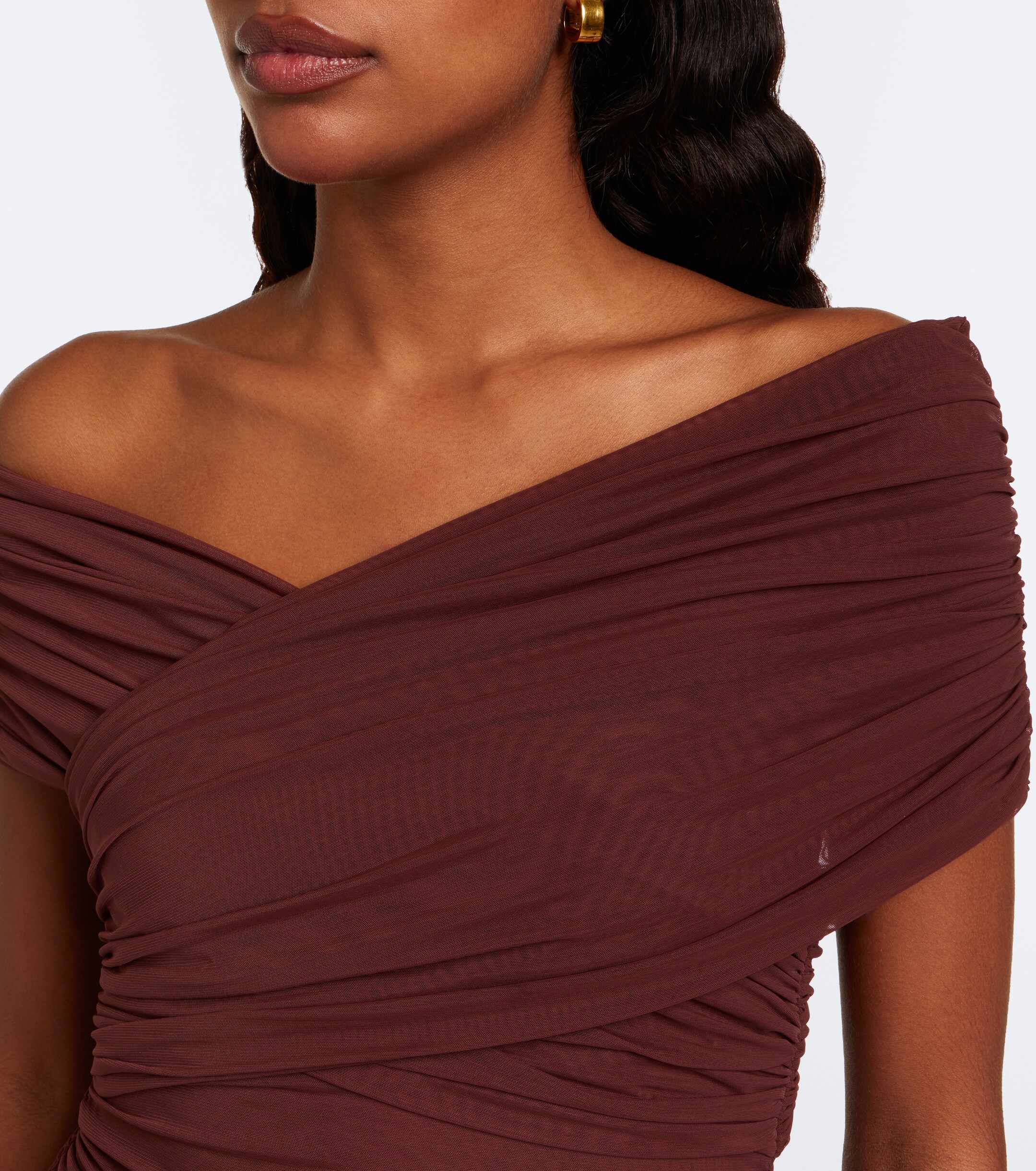 SIR. SIR Off-shoulder mesh bodysuit
