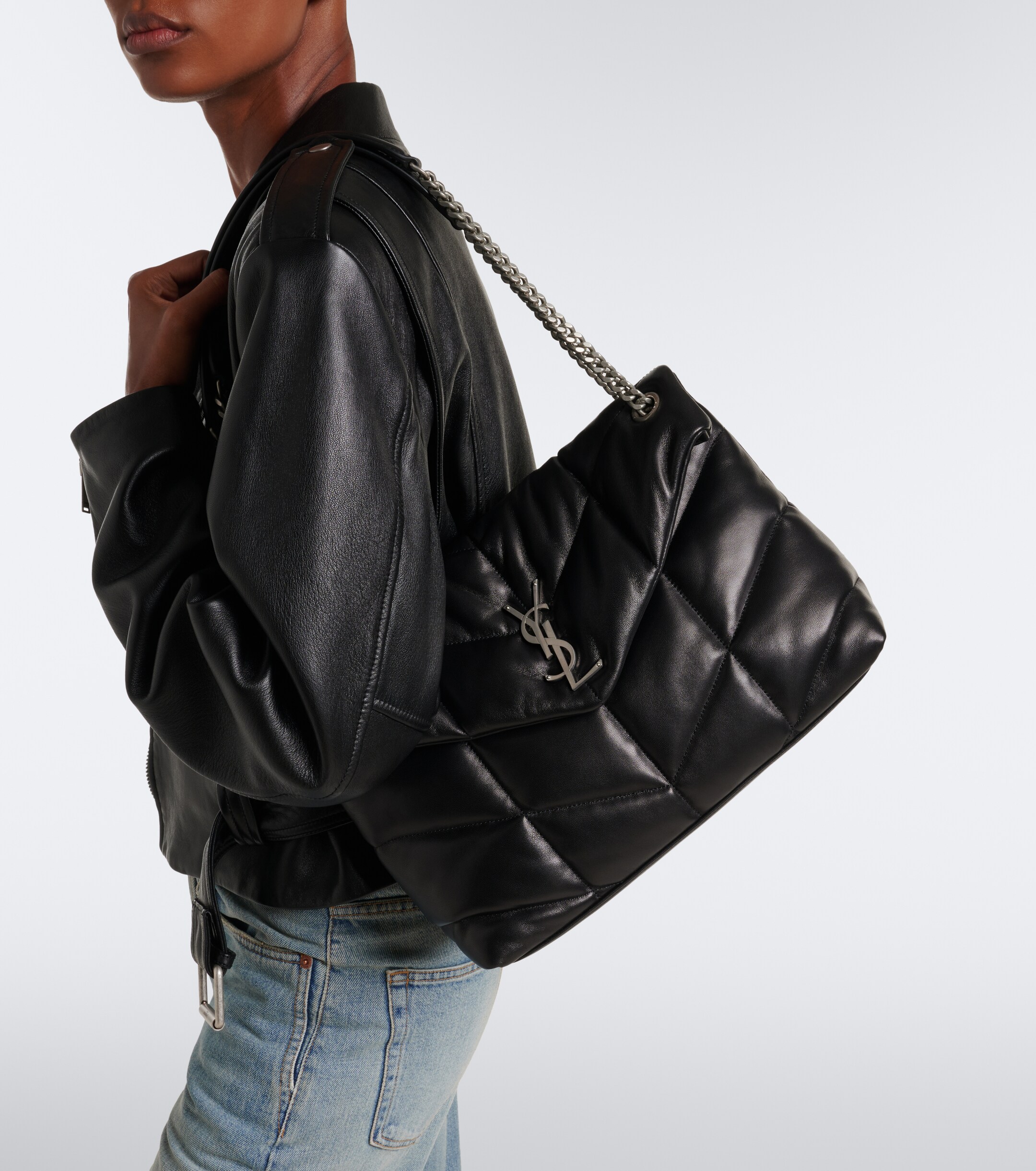 Saint Laurent Puffer Medium leather shoulder bag