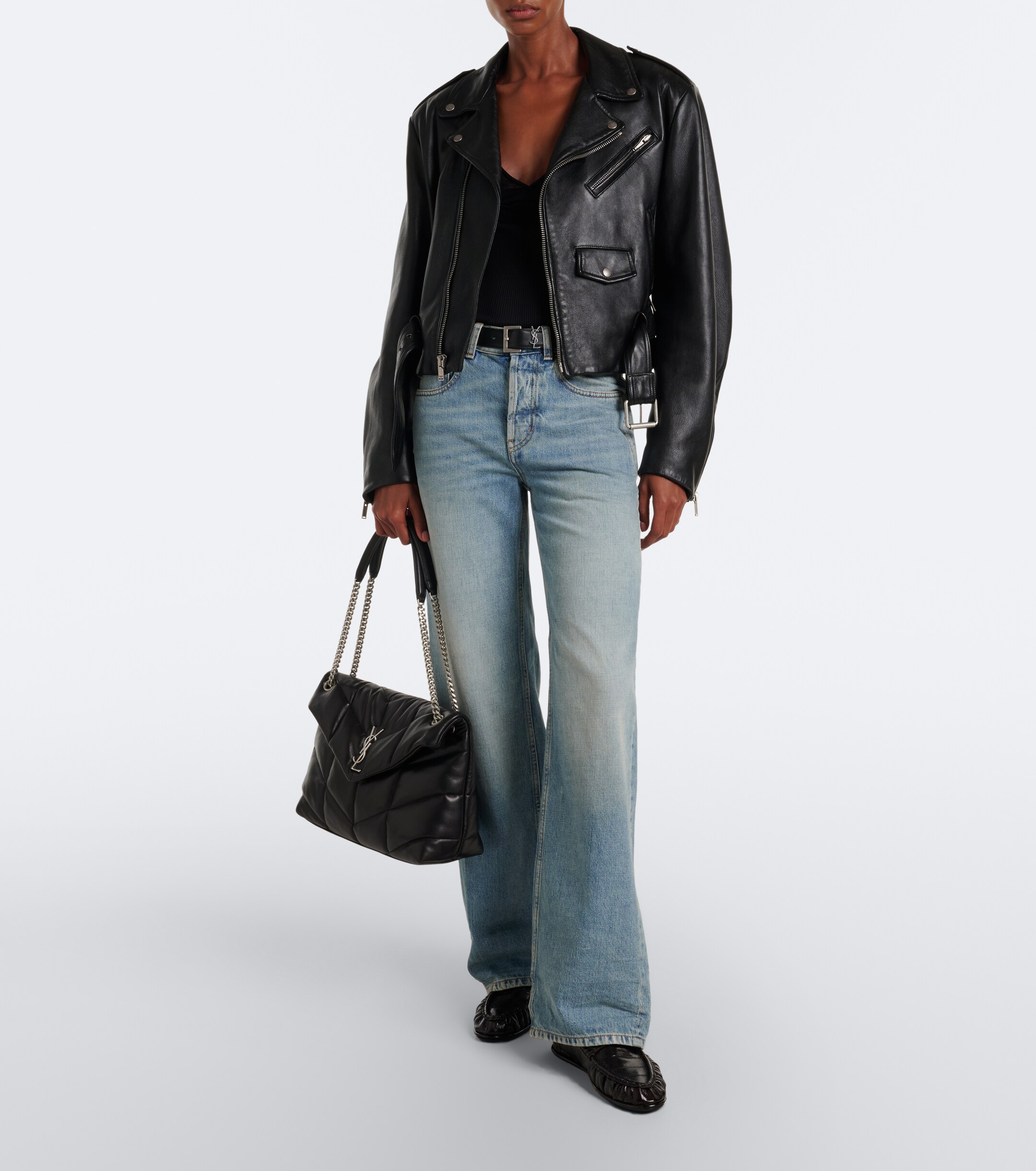 Saint Laurent Puffer Medium leather shoulder bag