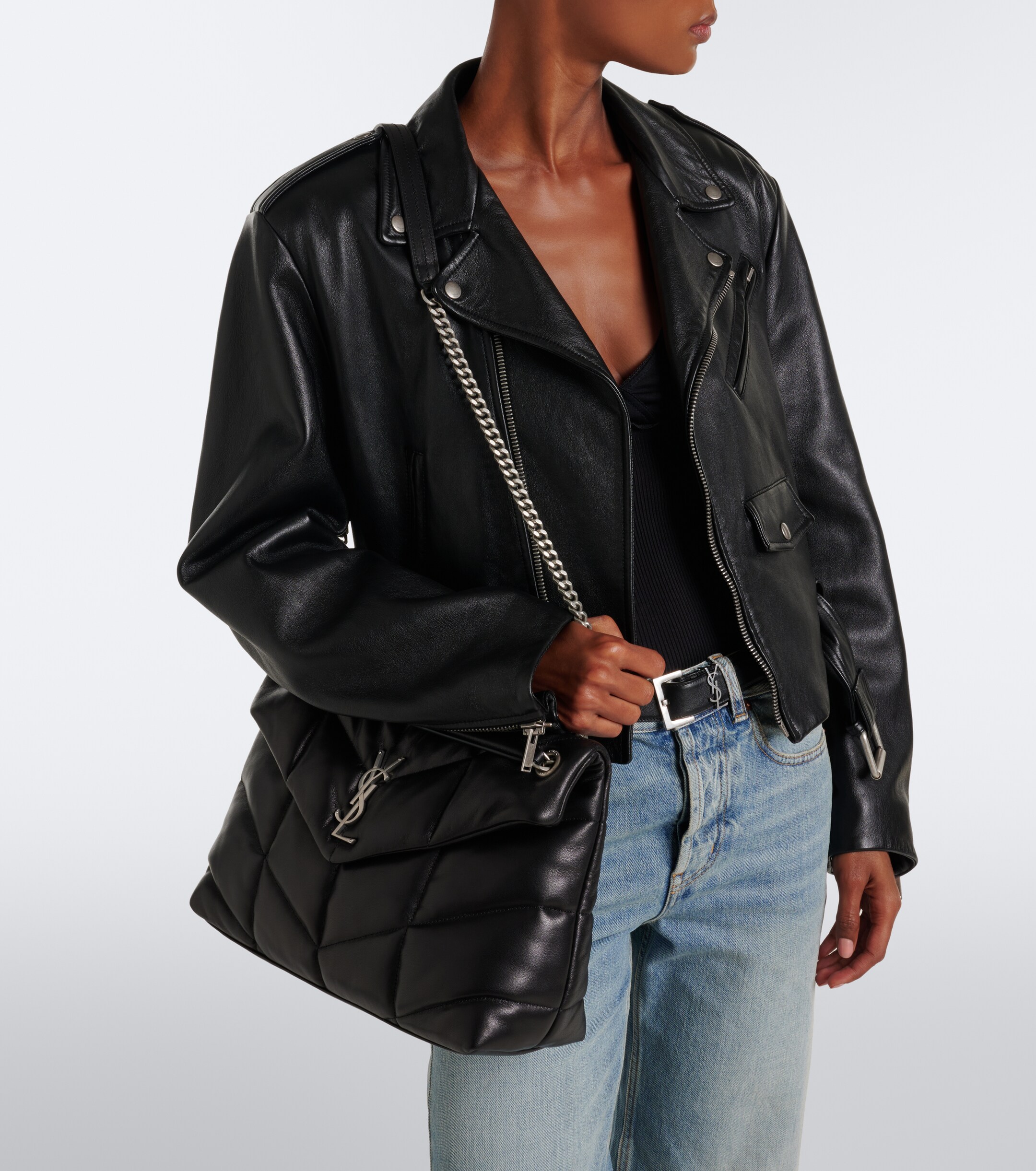 Saint Laurent Puffer Medium leather shoulder bag