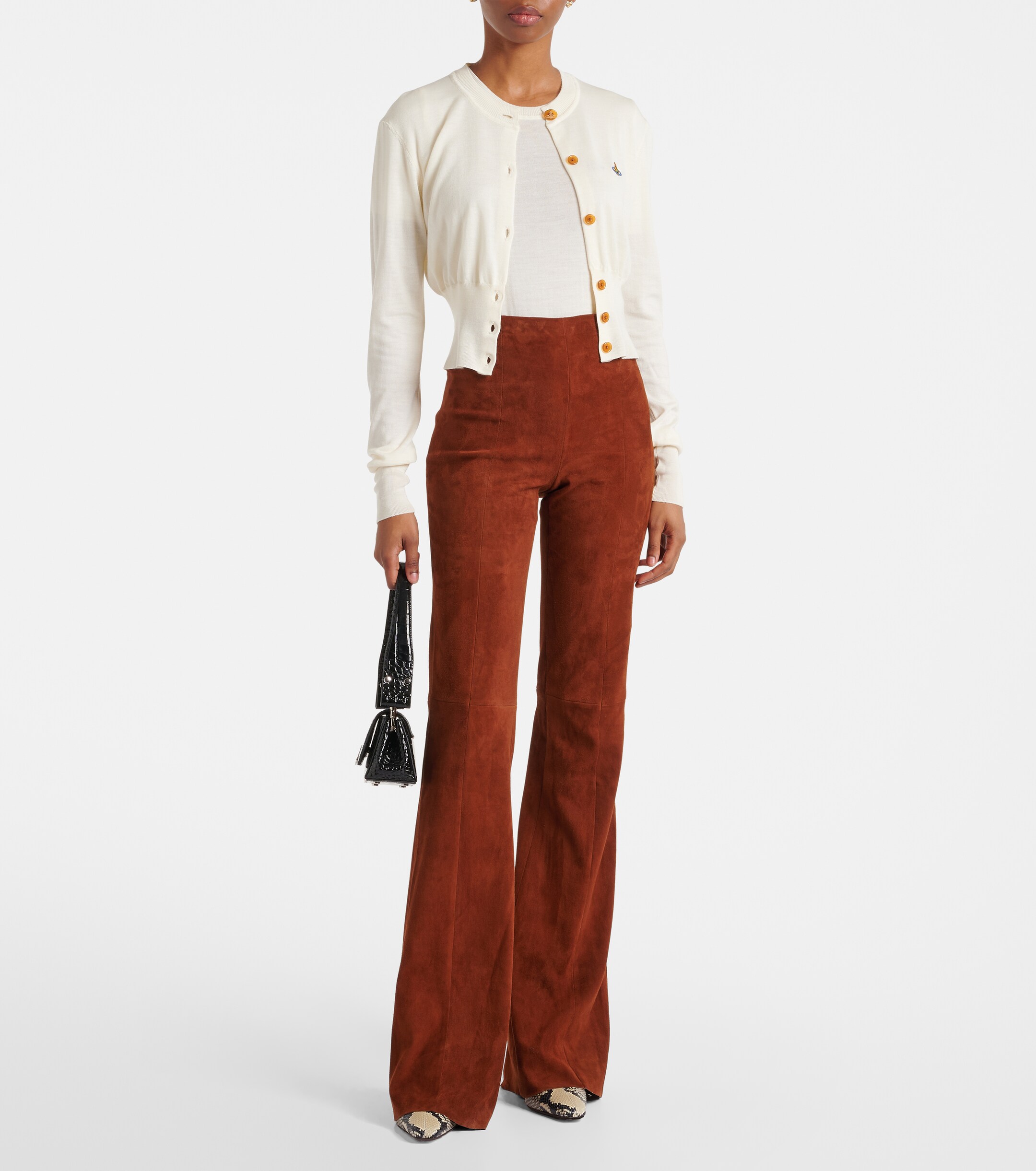 Vivienne Westwood Bea cropped wool and silk cardigan