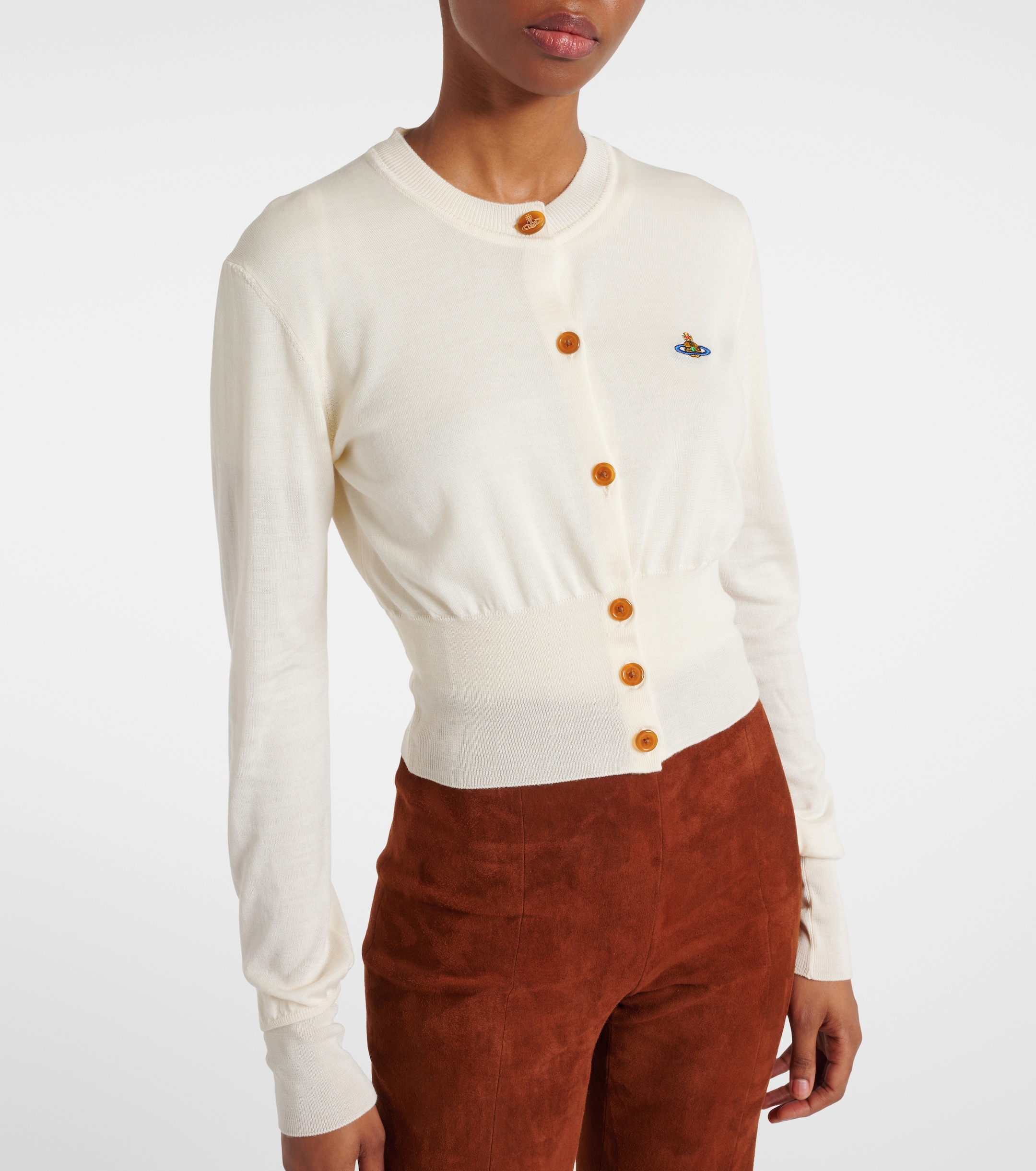 Vivienne Westwood Bea cropped wool and silk cardigan