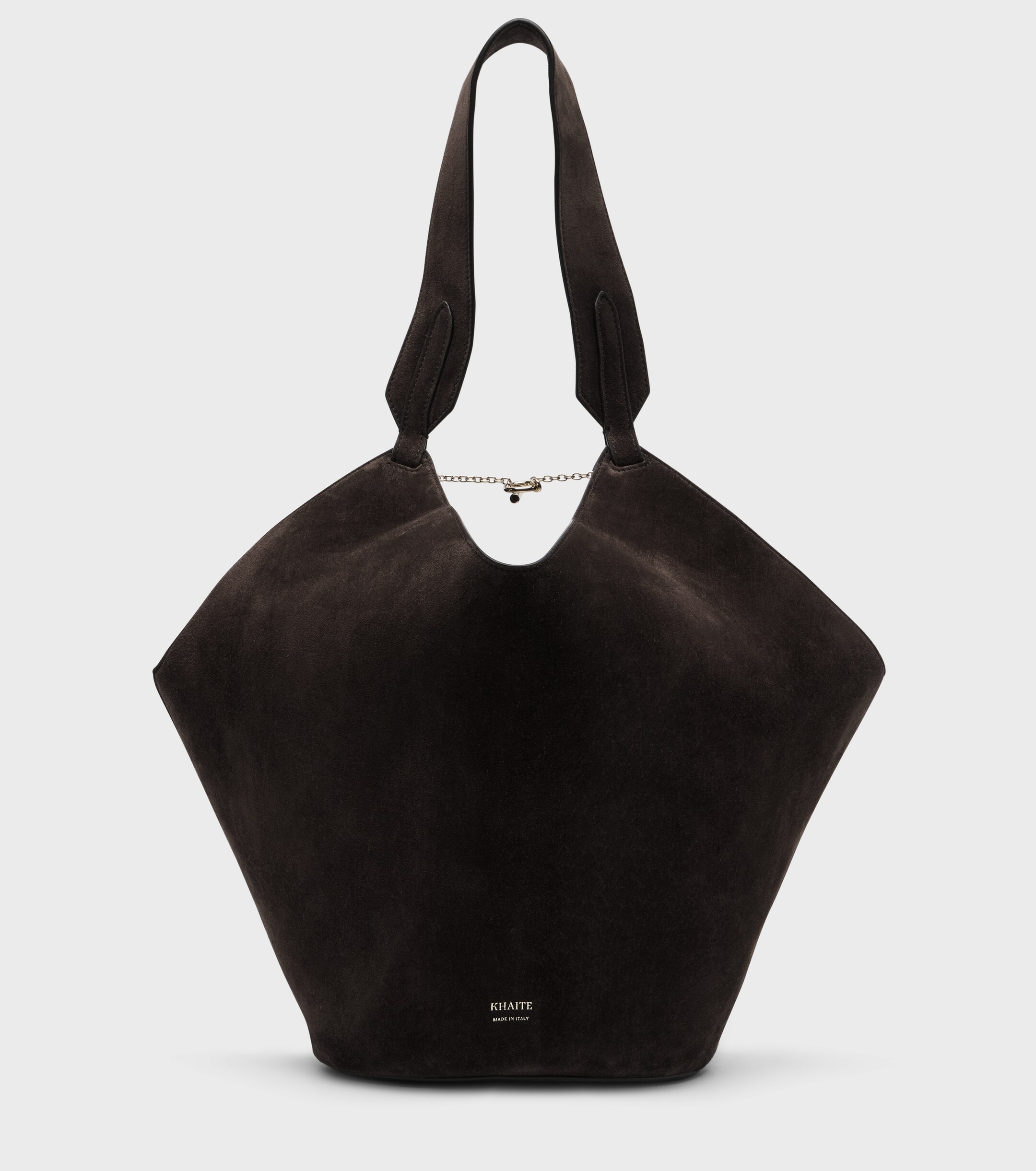 KHAITE Lotus Small suede tote bag