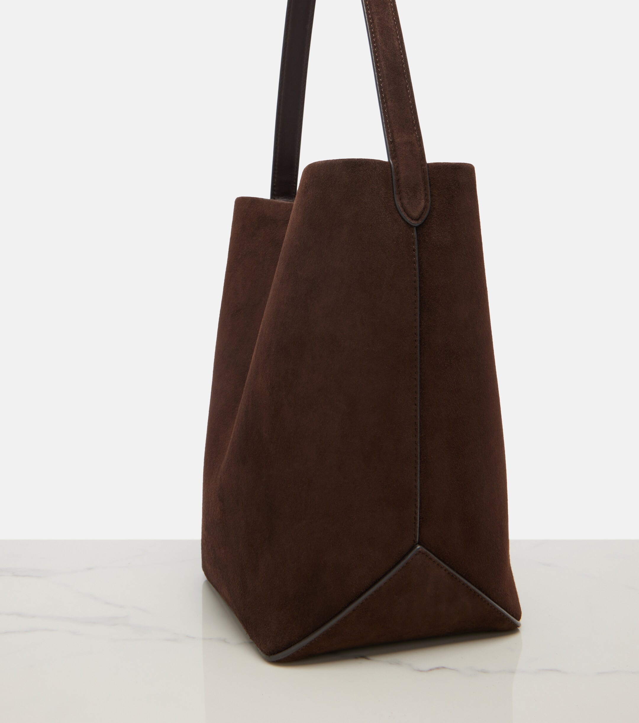 The Row N/S Park Edge Medium suede tote bag