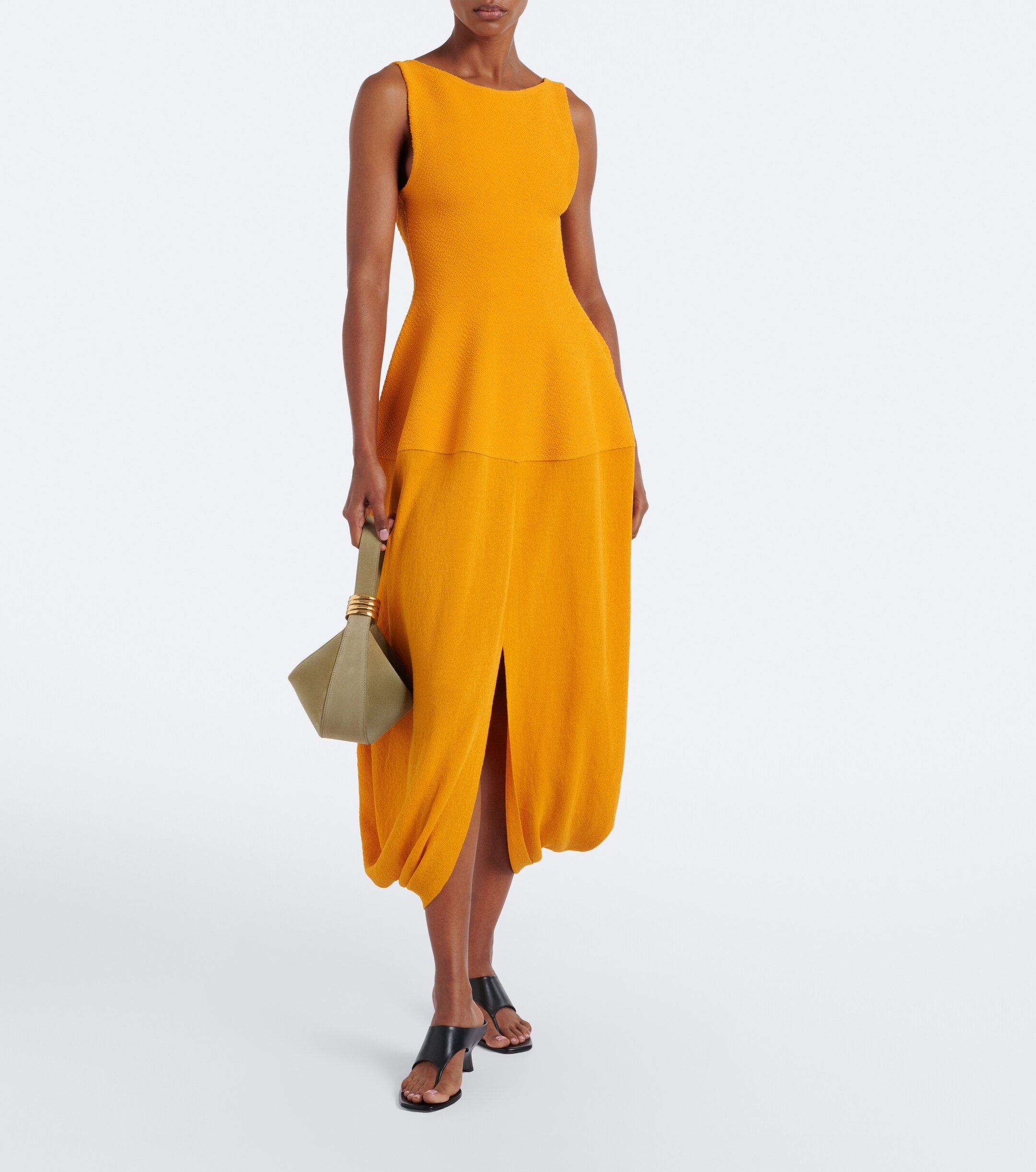 AMANU Zambia Ring Small suede top-handle bag
