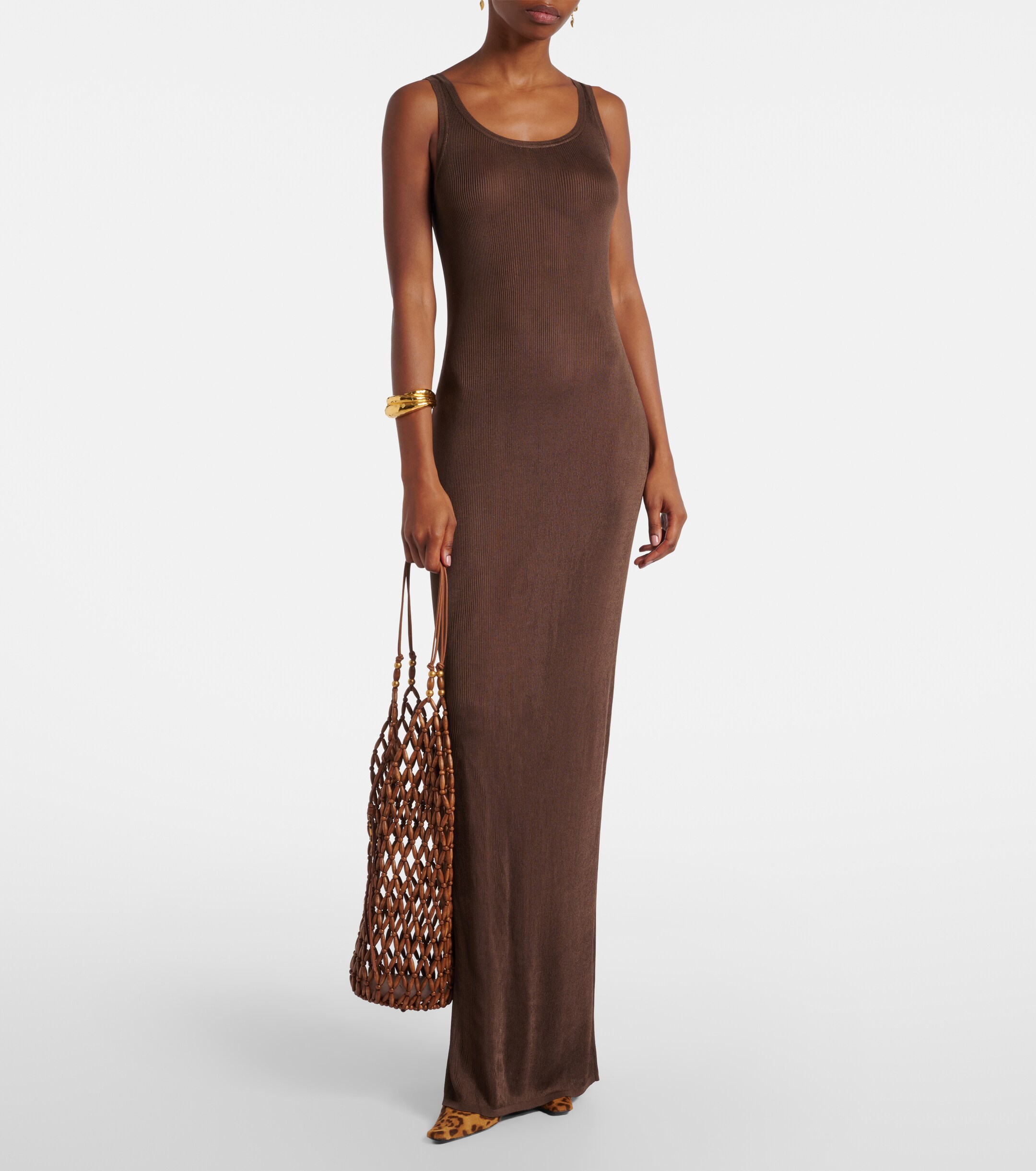 Saint Laurent Supple beaded tote bag