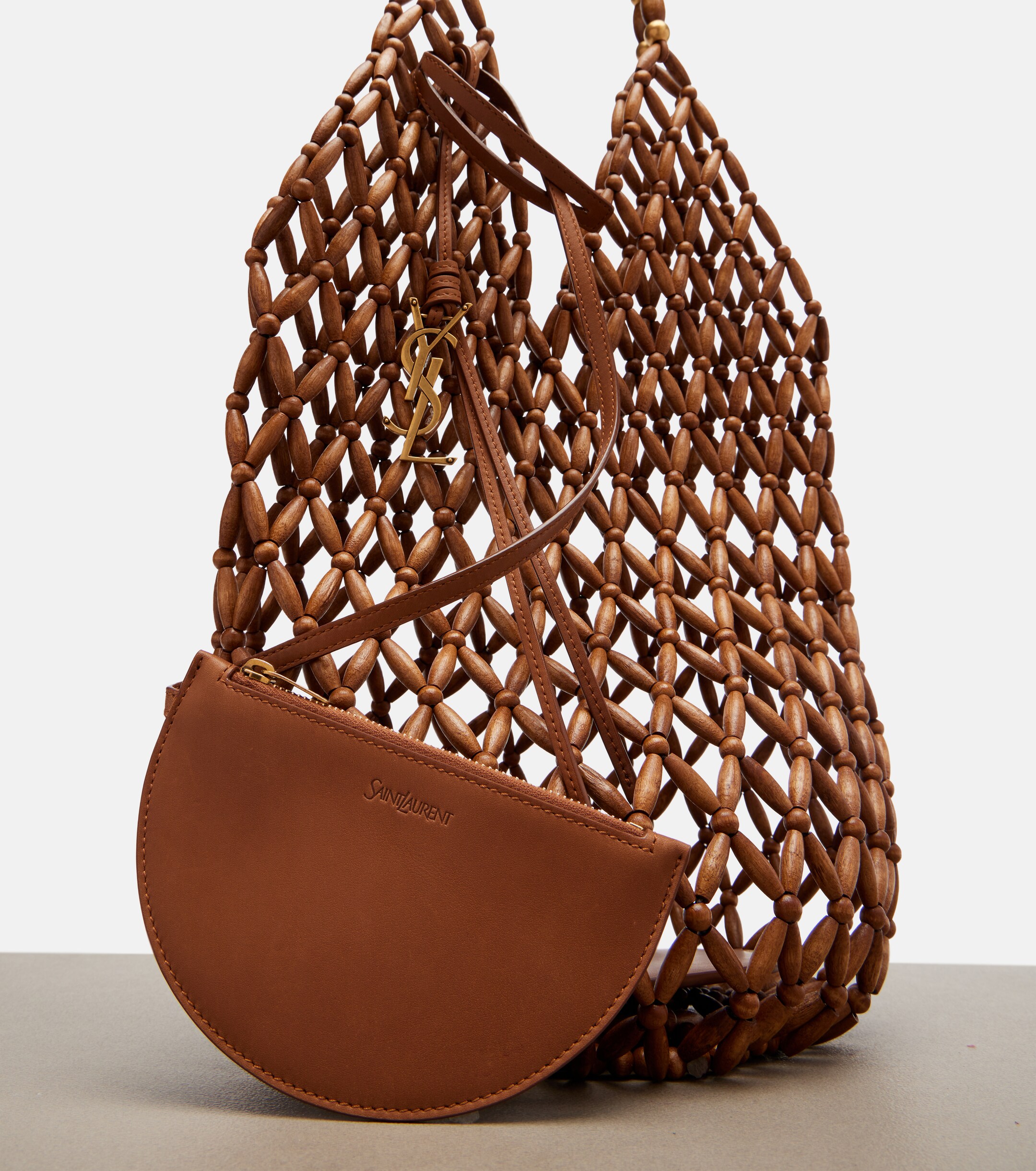 Saint Laurent Supple beaded tote bag