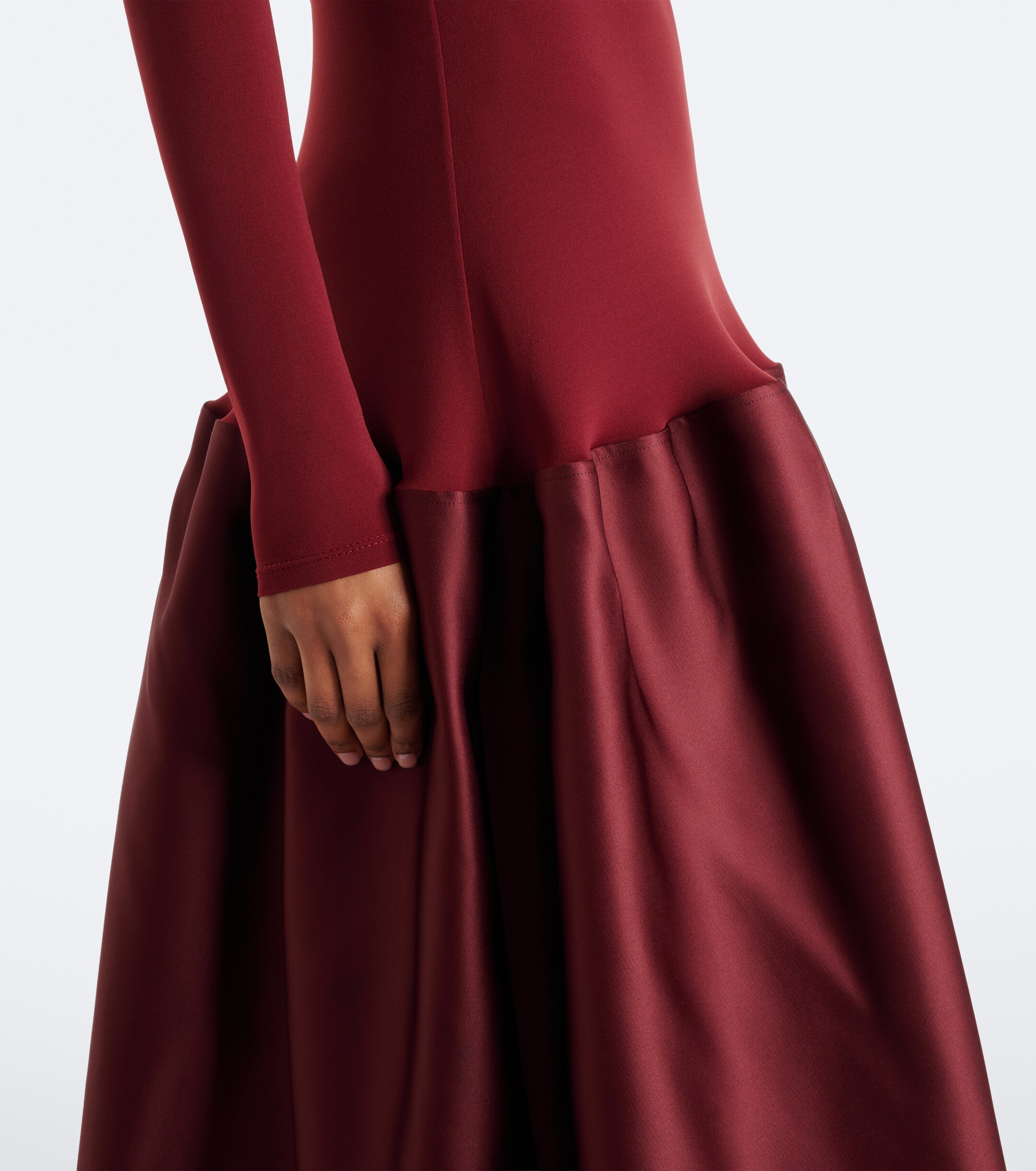 Fforme Fforme Catrin jersey and duchesse satin maxi dress