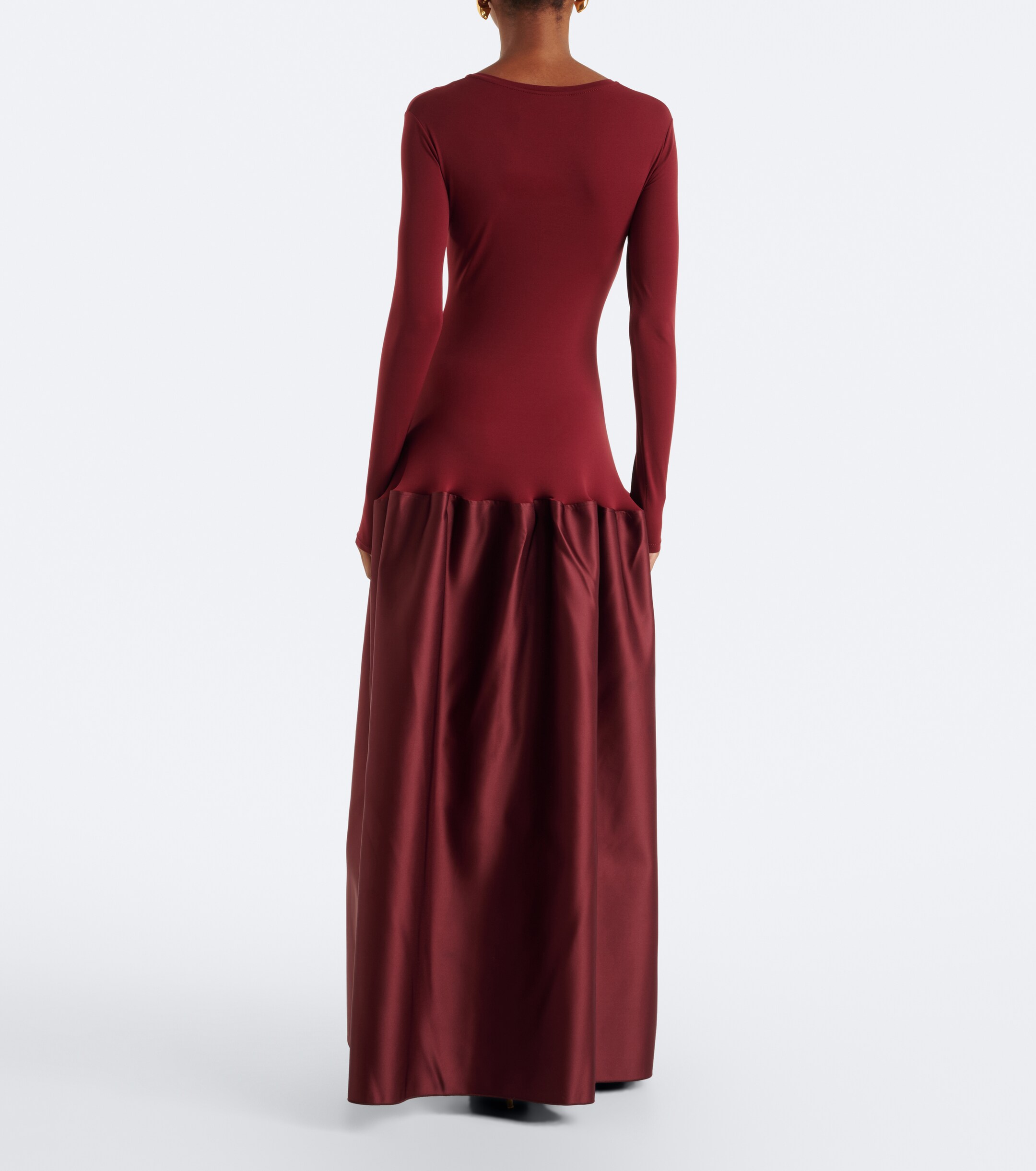 Fforme Fforme Catrin jersey and duchesse satin maxi dress