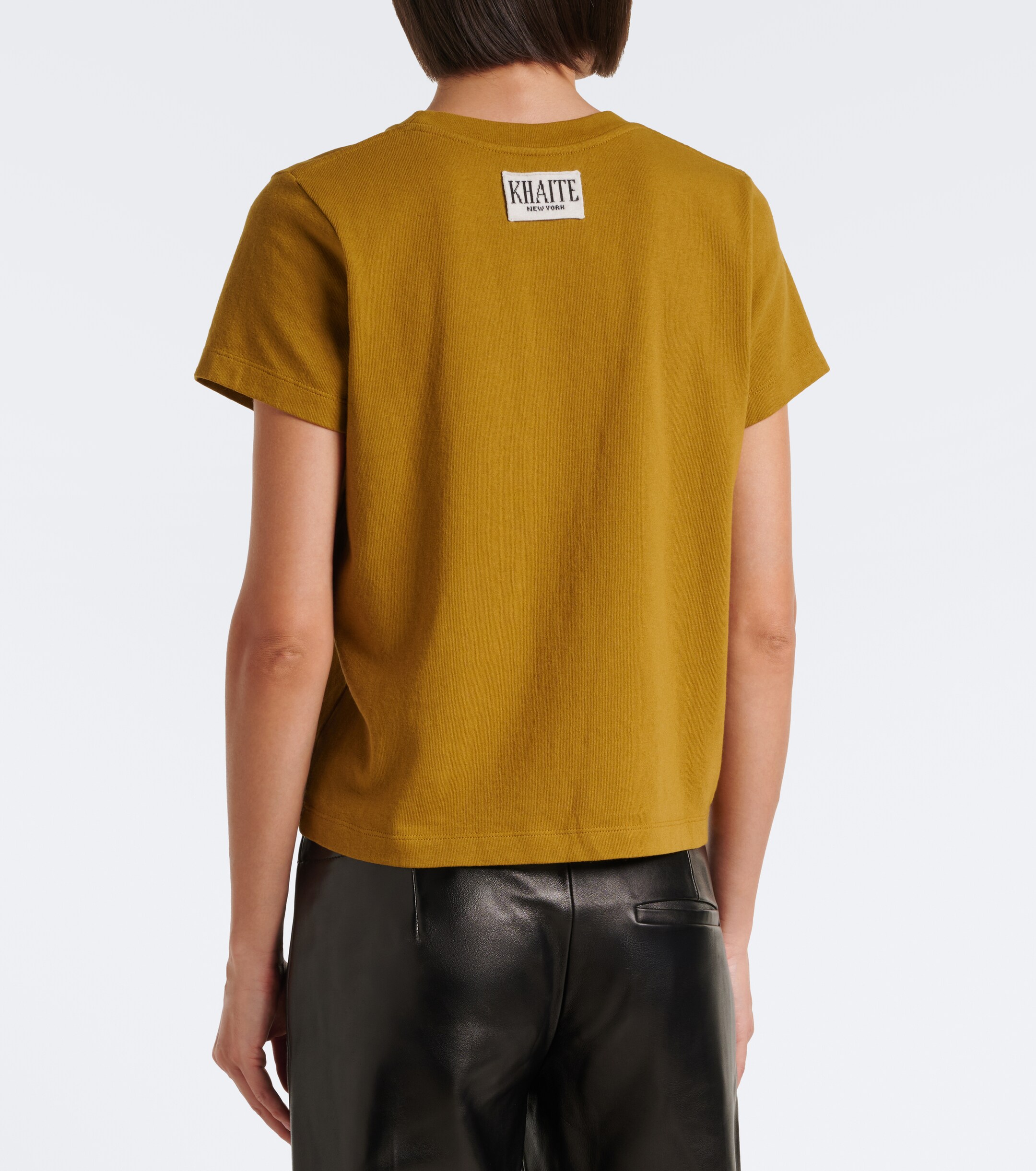 KHAITE Khaite Emmylou knitted cotton T-shirt