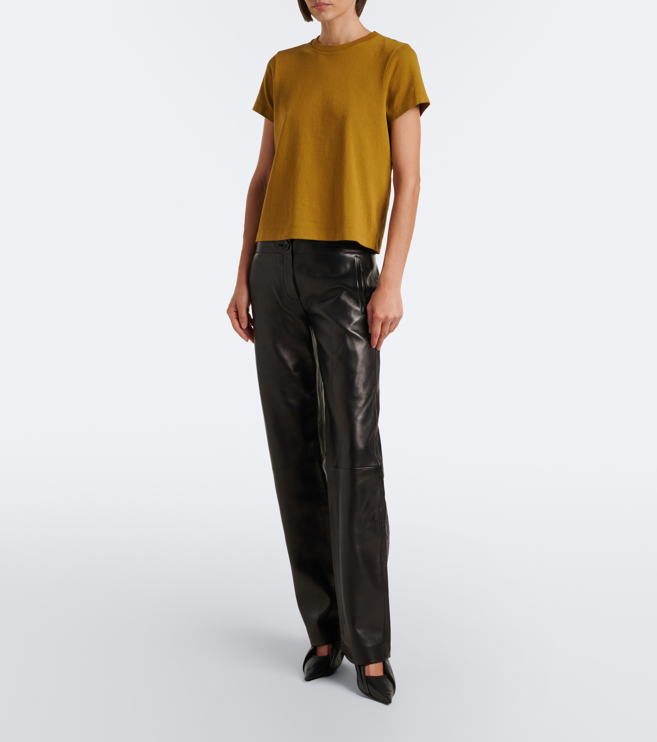 KHAITE Khaite Emmylou knitted cotton T-shirt