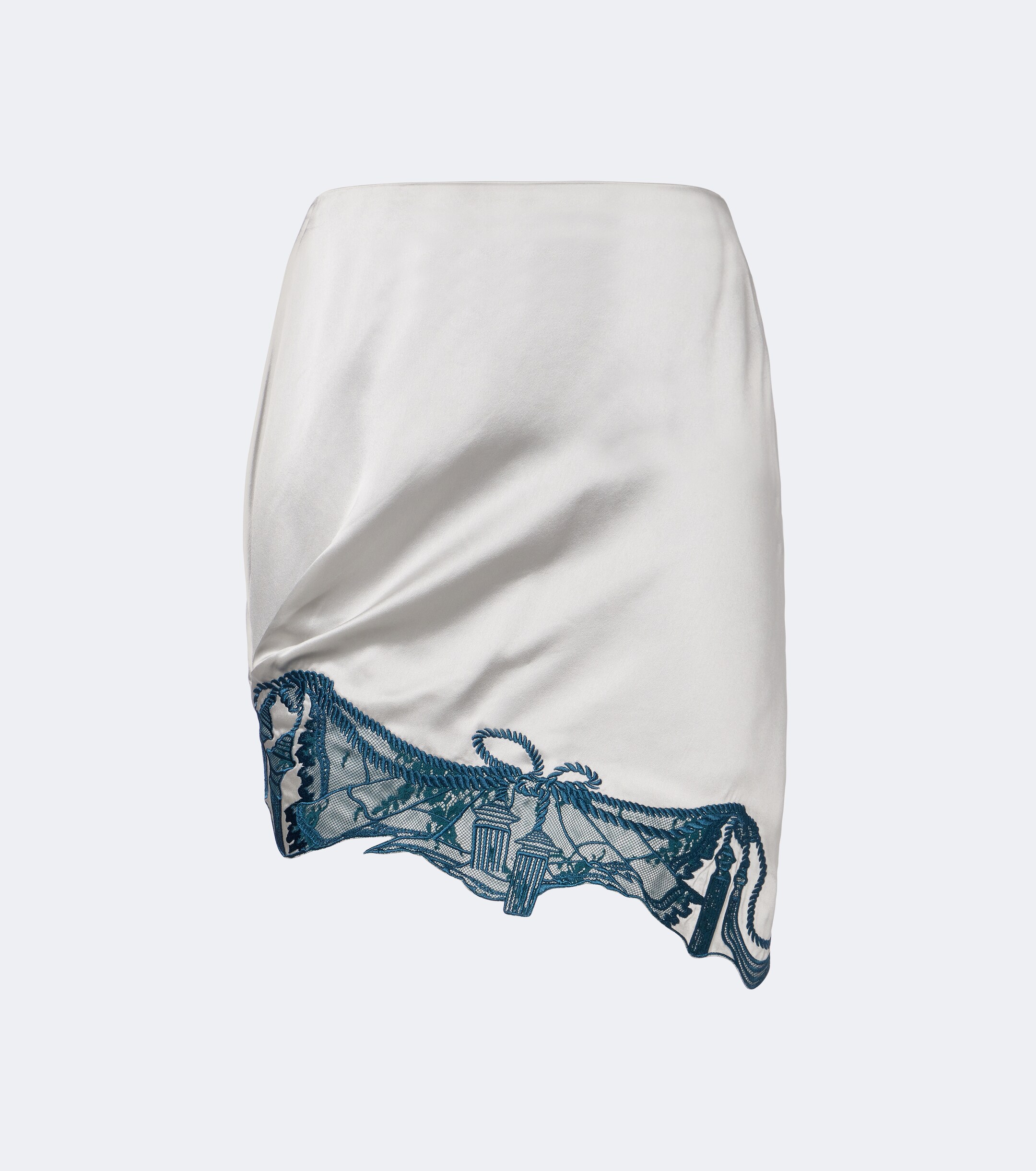 Jacques Wei Jacques Wei Embroidered satin miniskirt