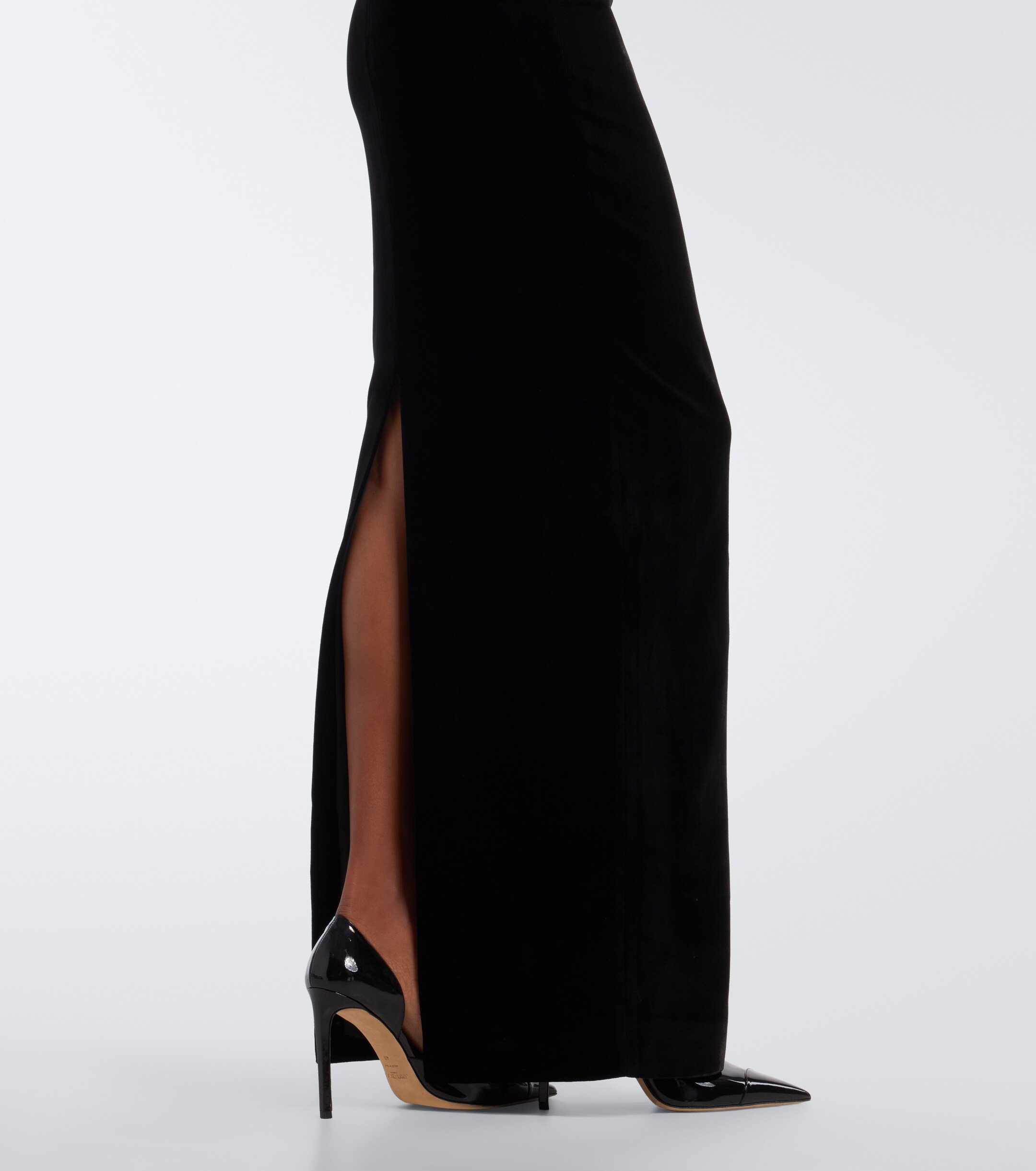 Roland Mouret Roland Mouret Embellished halterneck velvet gown