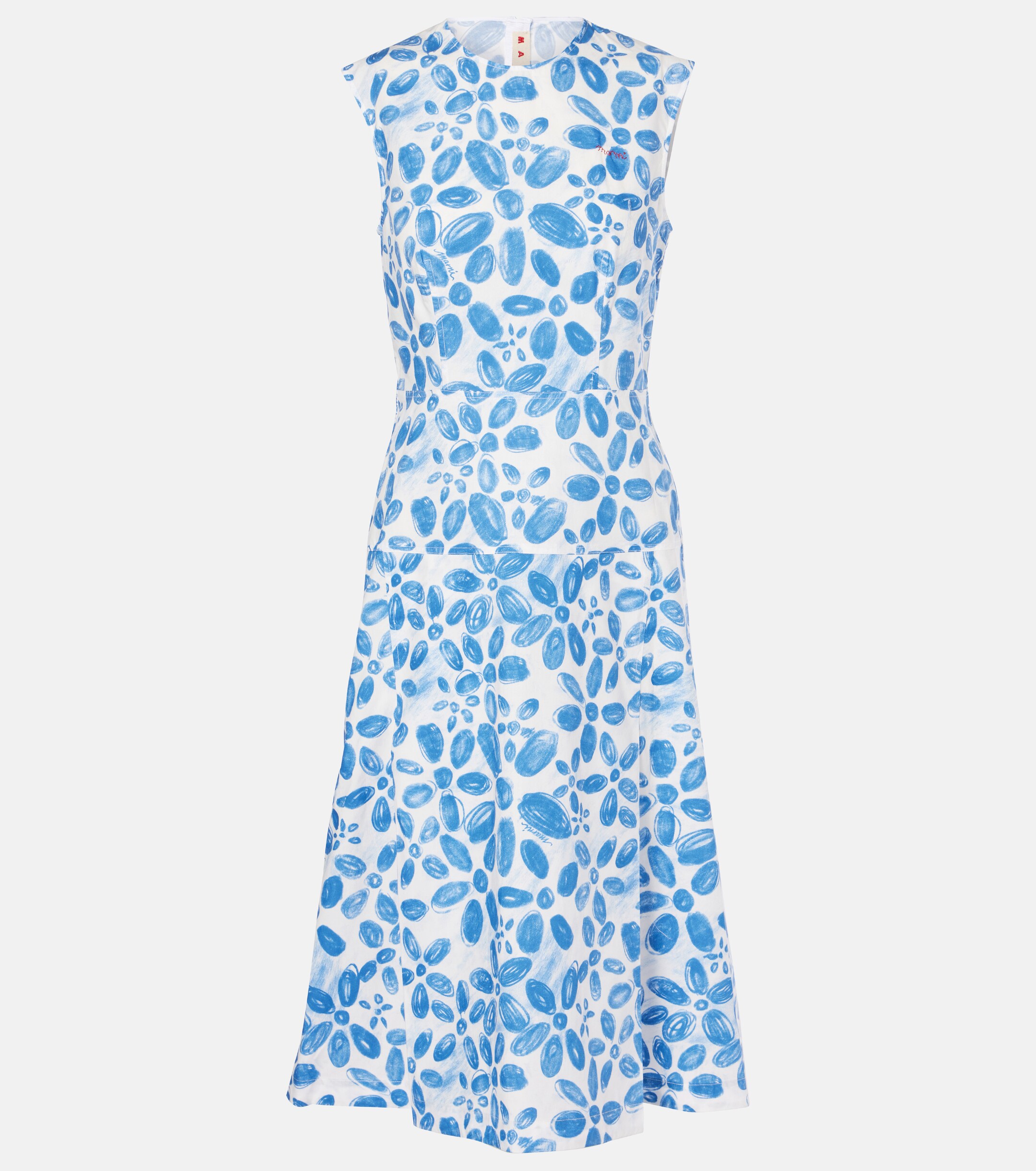 Marni Printed cotton midi dress thumbnail