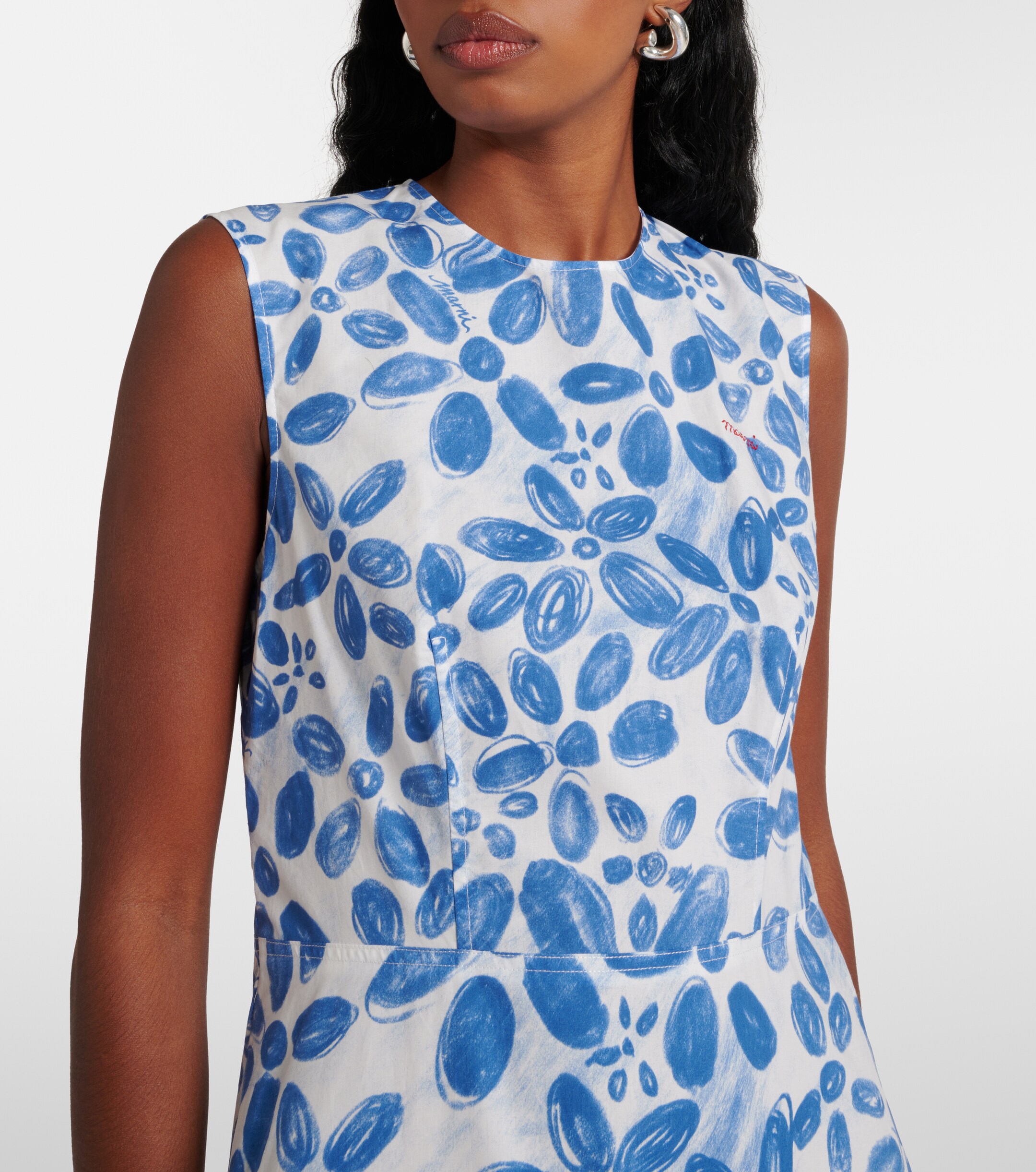 Marni Printed cotton midi dress thumbnail