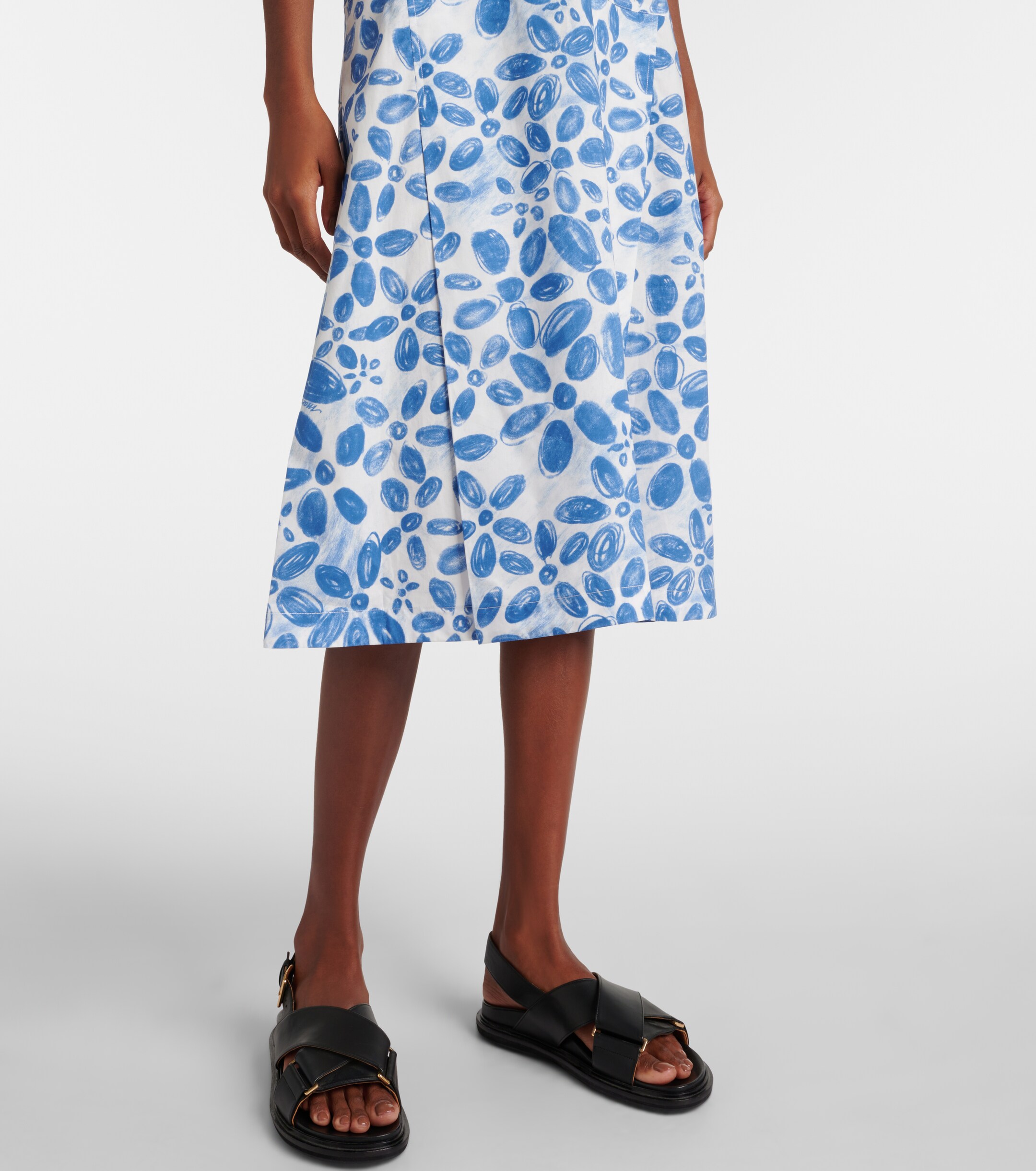 Marni Printed cotton midi dress thumbnail